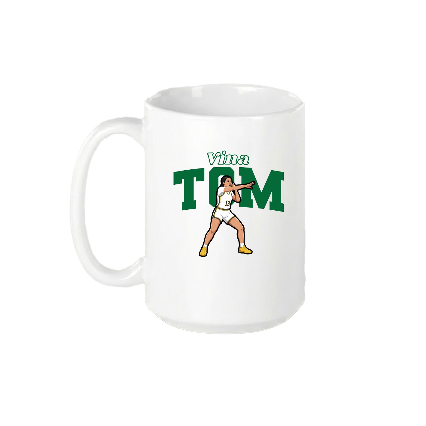 15oz Coffee Mug — Name Arch in White