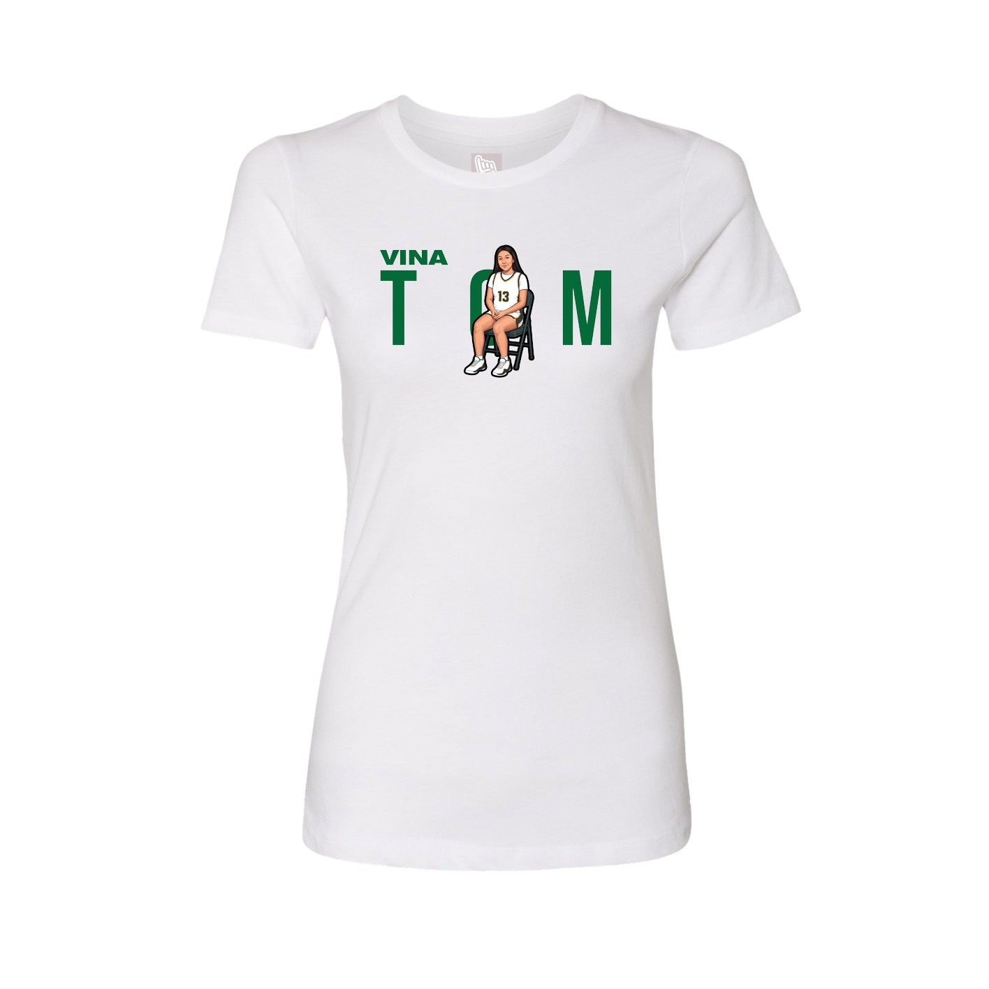 Womens Tee — Player Name in White