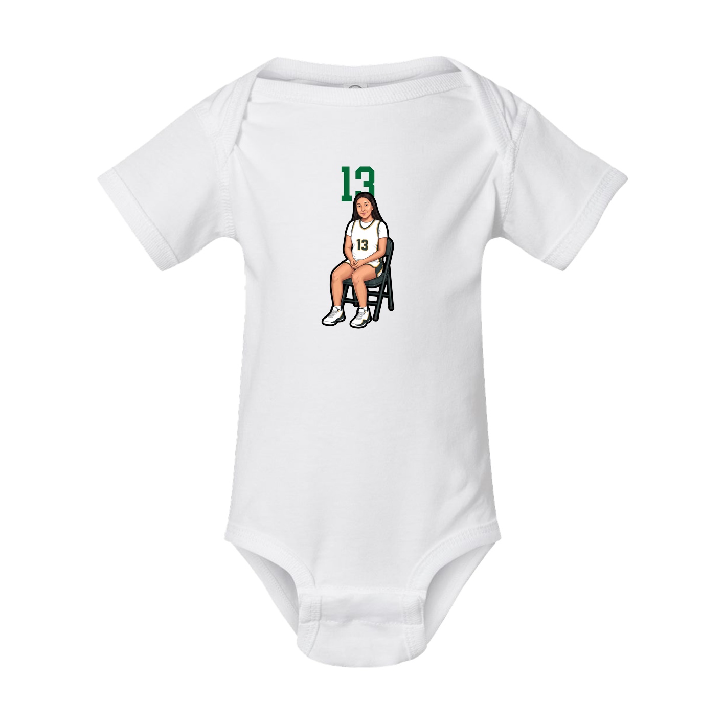 Baby Onesie — Number Top in White