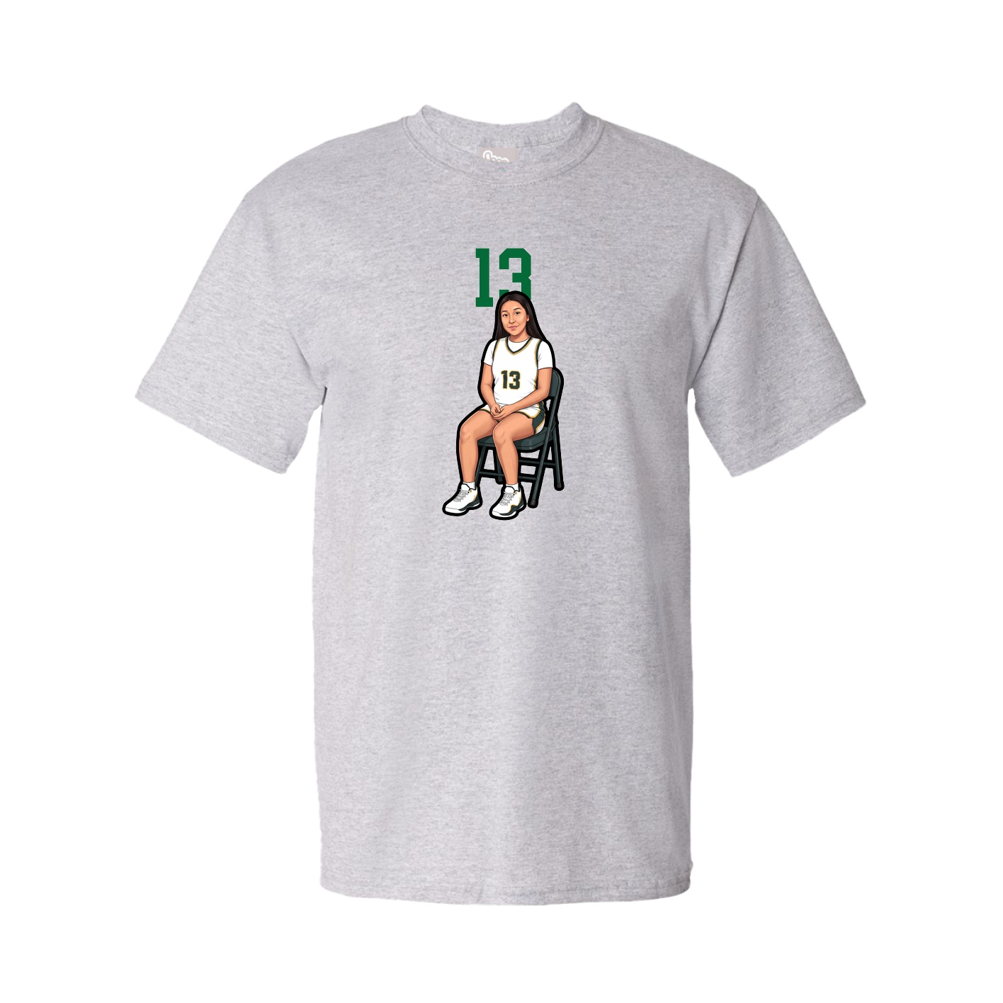 Youth Tee — Number Top in Grey