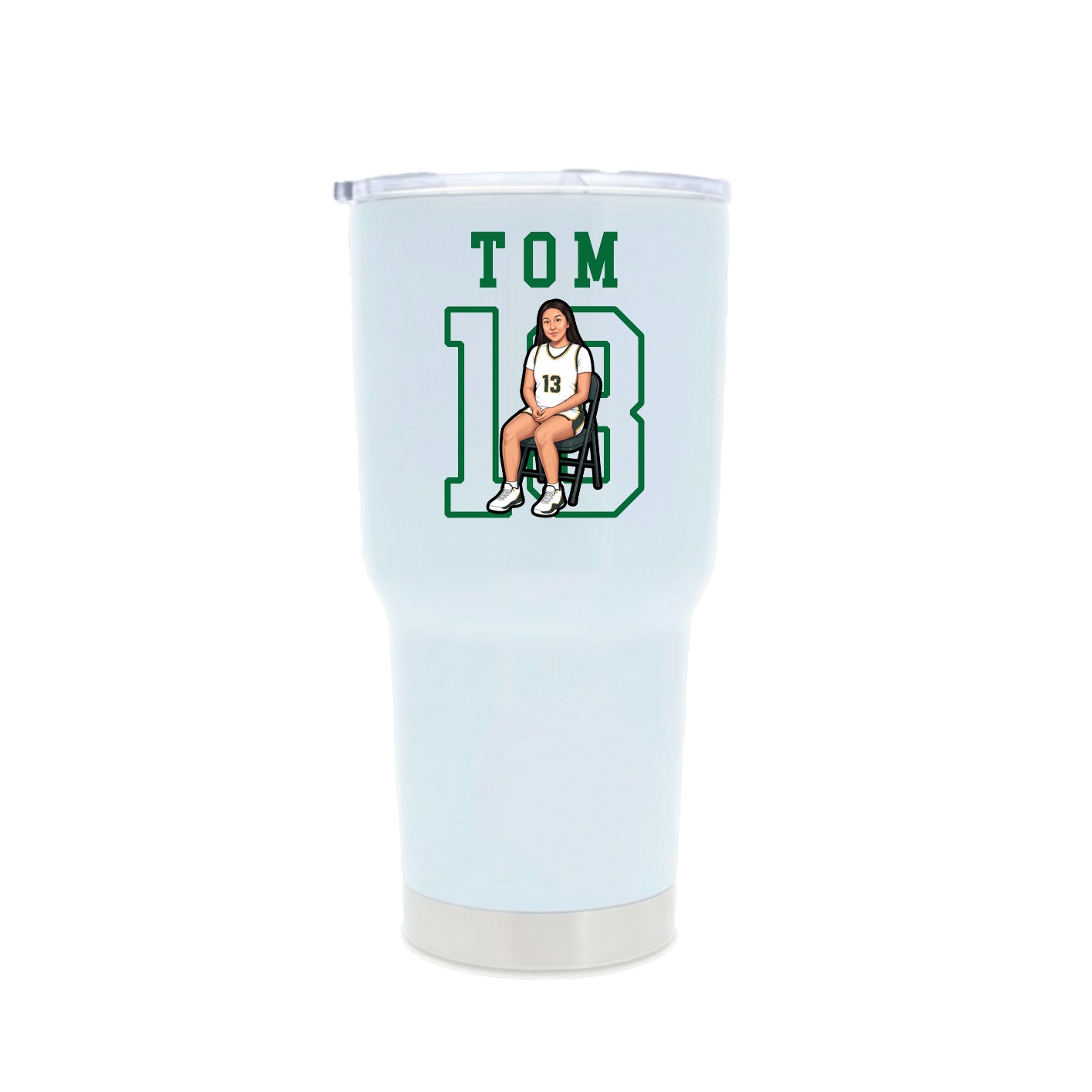30oz Stainless Steel Tumbler — Shirsey in White
