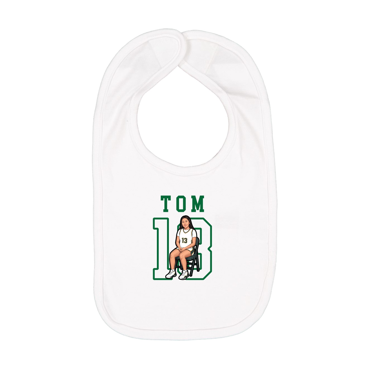 Infant Bib — Shirsey in White