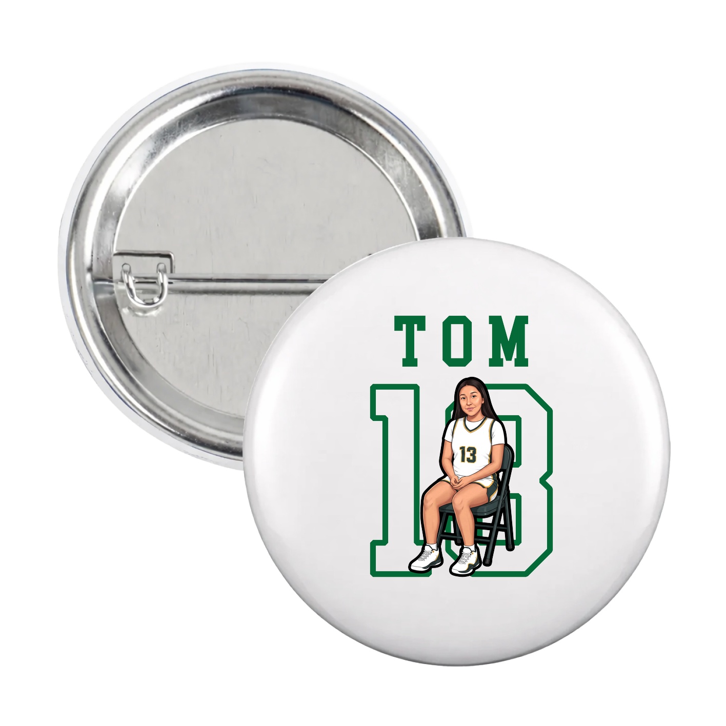 Game Day Button — Shirsey in White