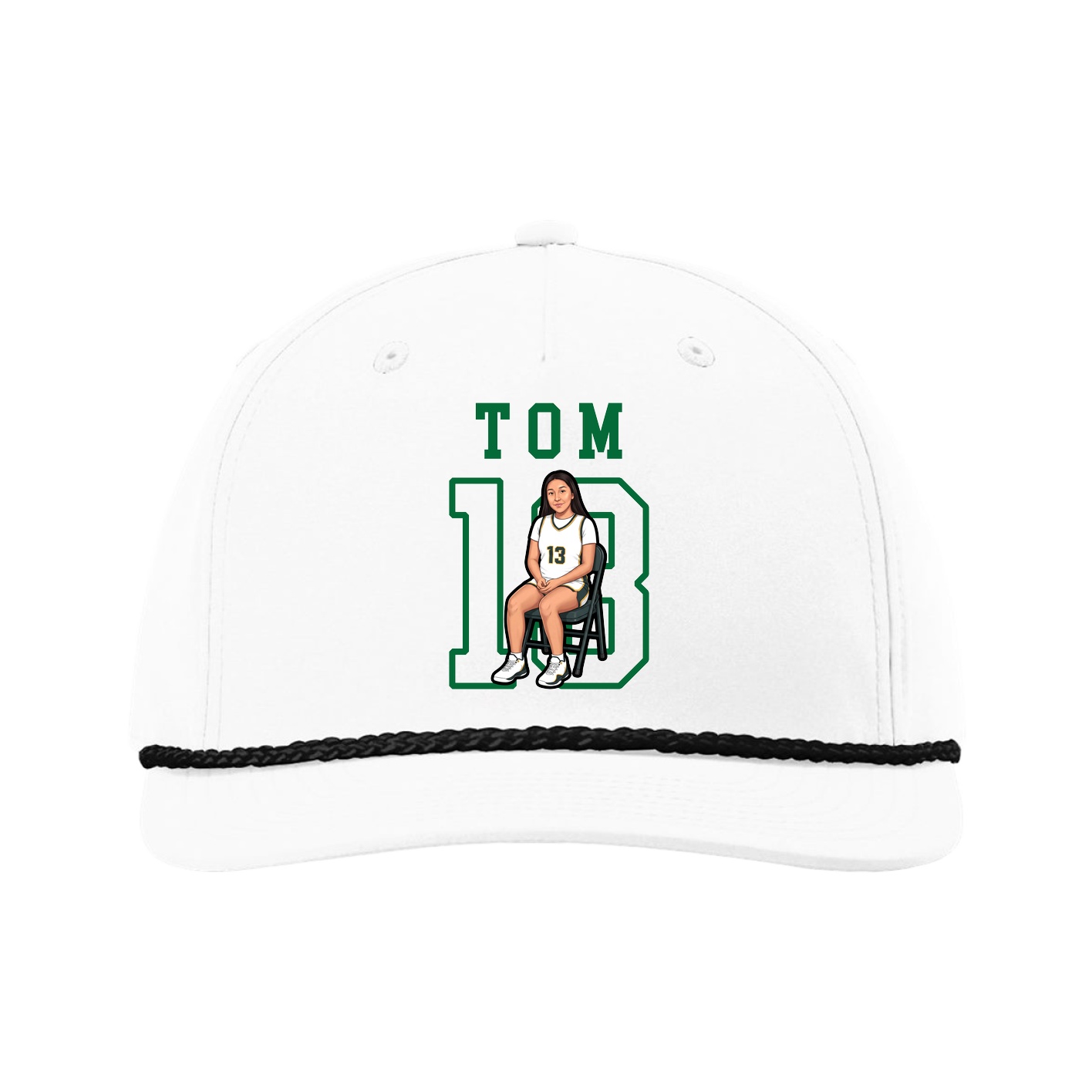 Five-Panel Classic Rope Cap — Shirsey in White