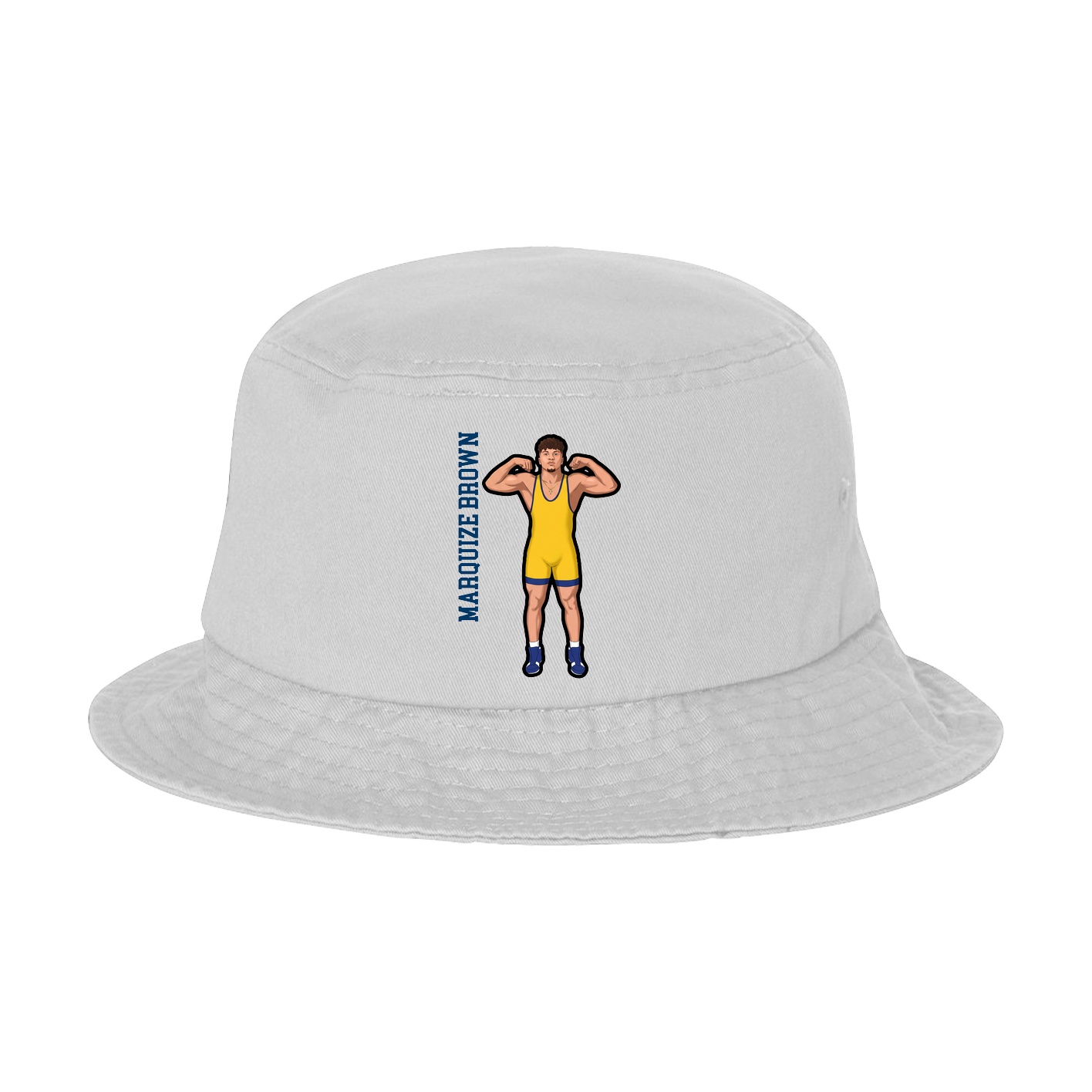 Bucket Cap — Name Vertical in White