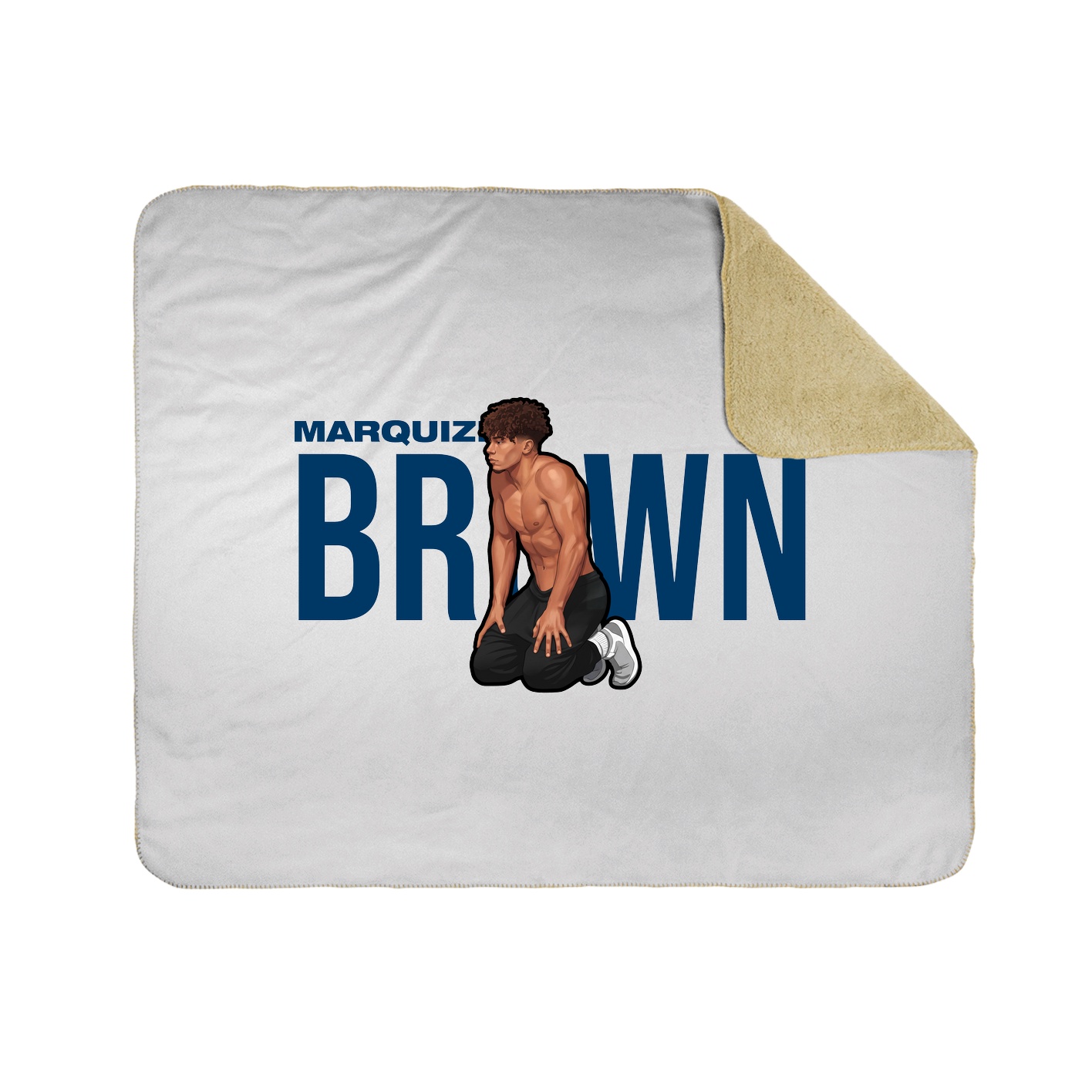 Throw Blanket — Player Name in White