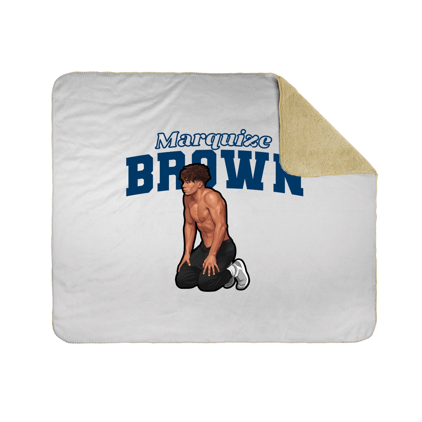 Throw Blanket — Name Arch in White