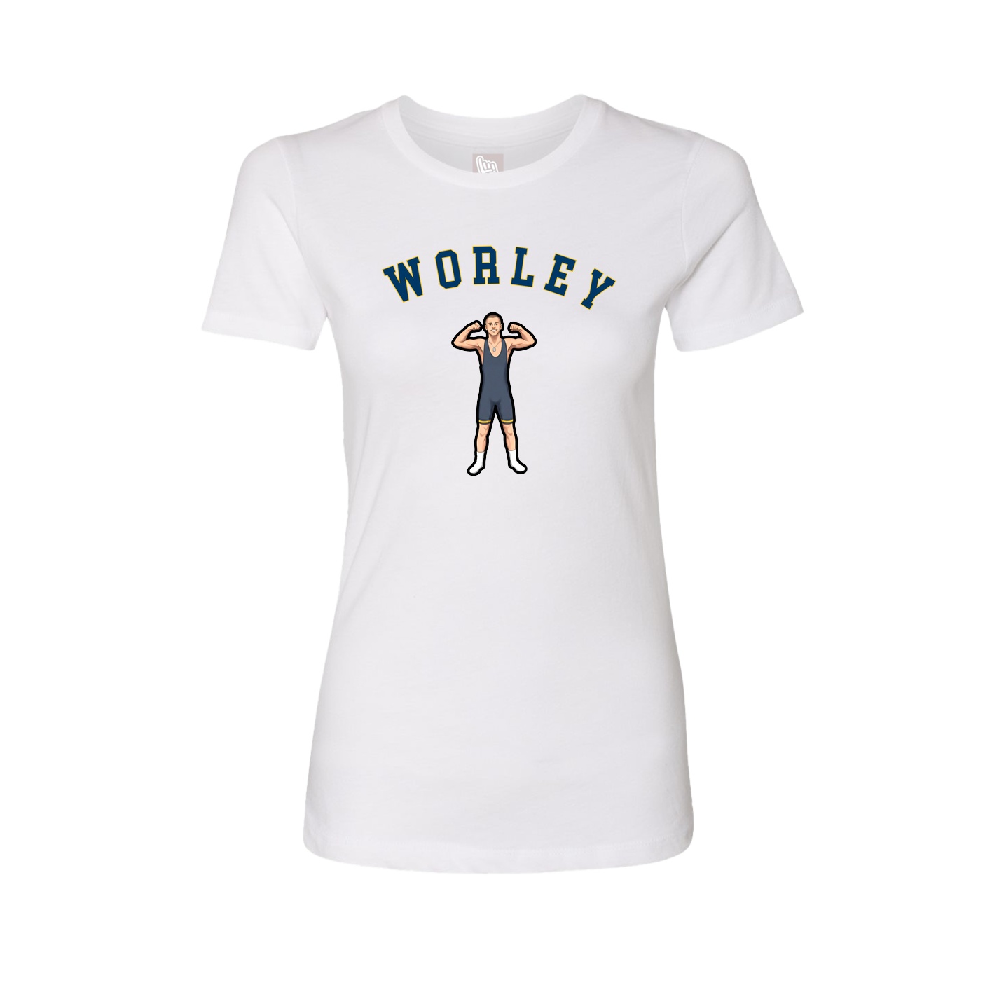 Fitted Women's Tee — Shirsey Arch in White
