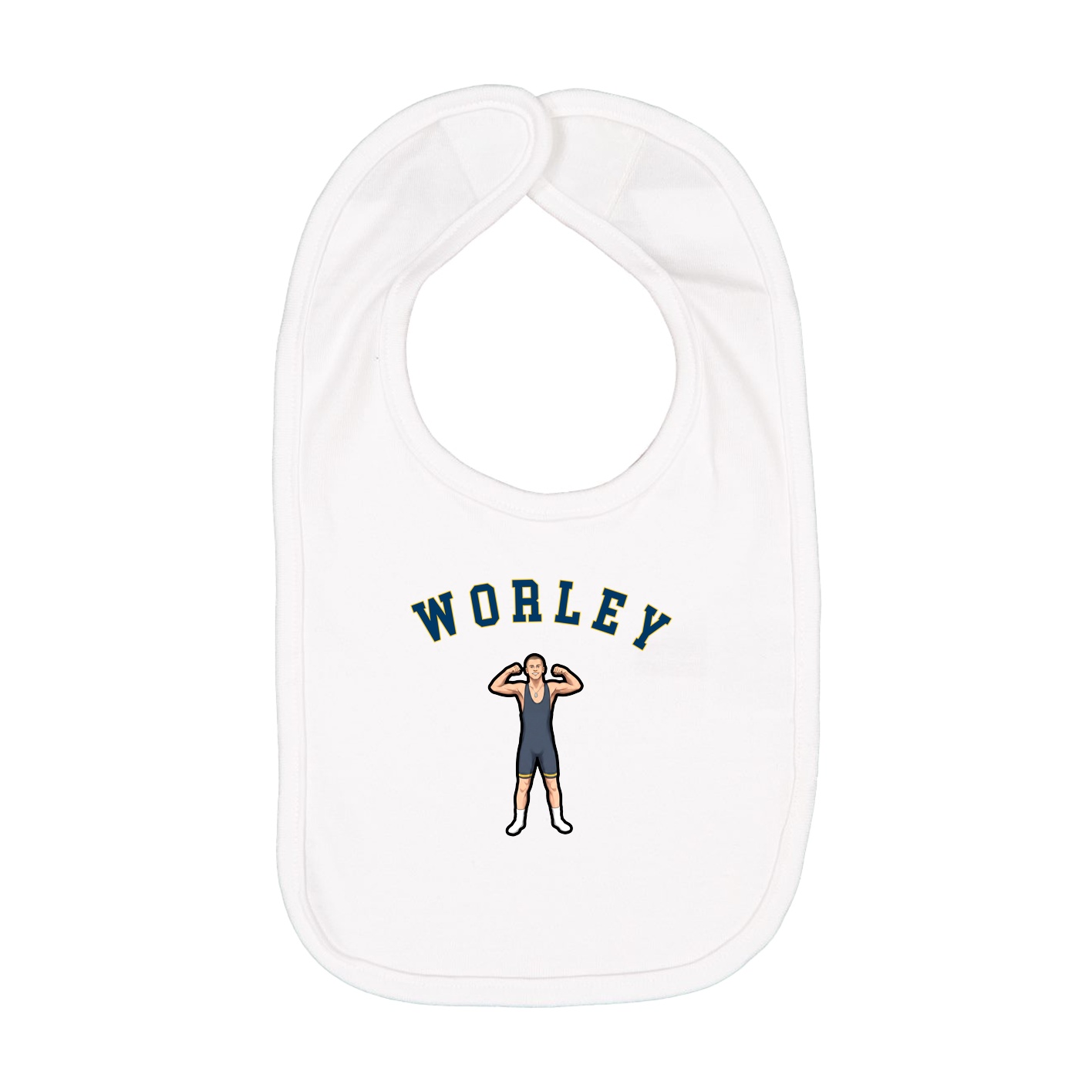 Infant Bib — Shirsey Arch in White