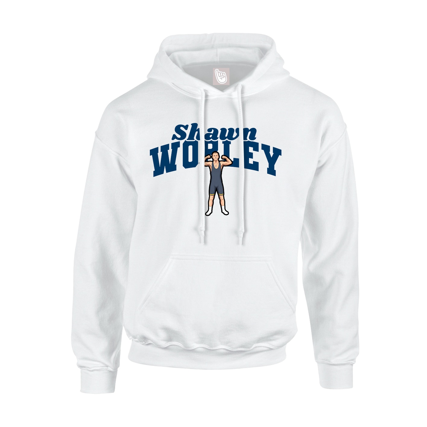 Youth Hoodie — Signature Arch in White