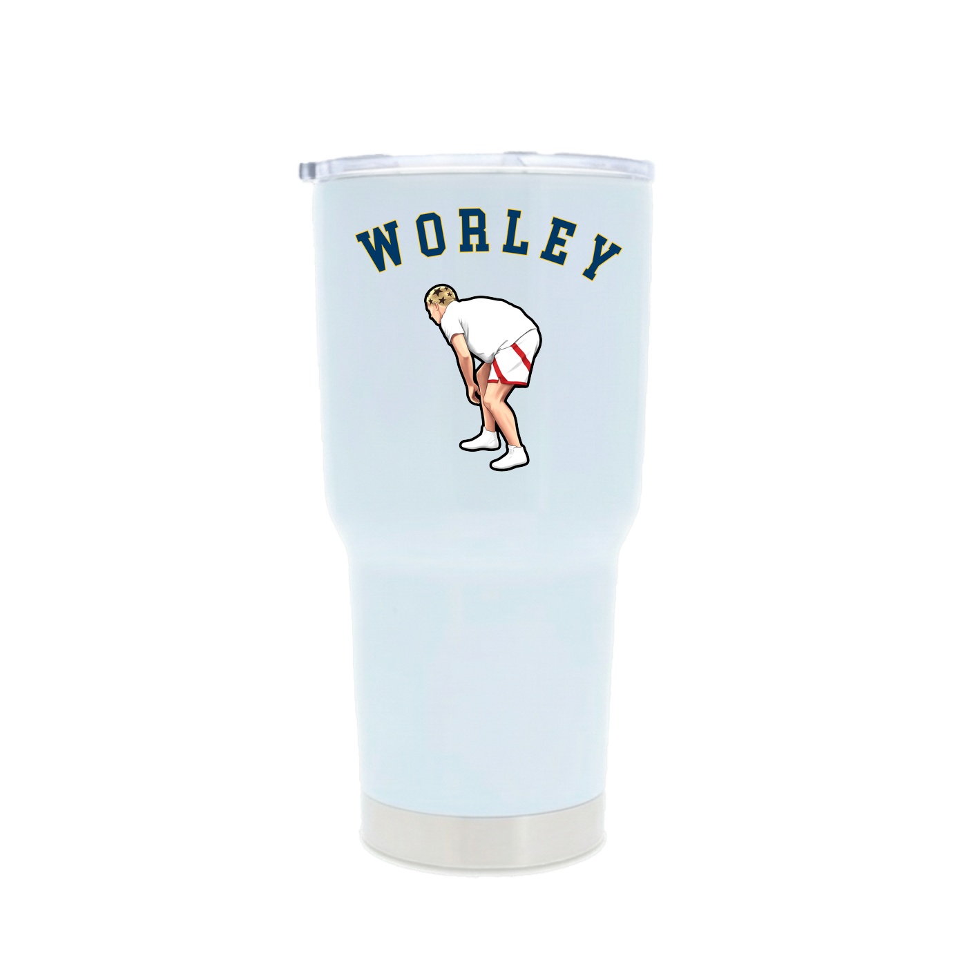 30oz Stainless Steel Tumbler — Shirsey Arch in White