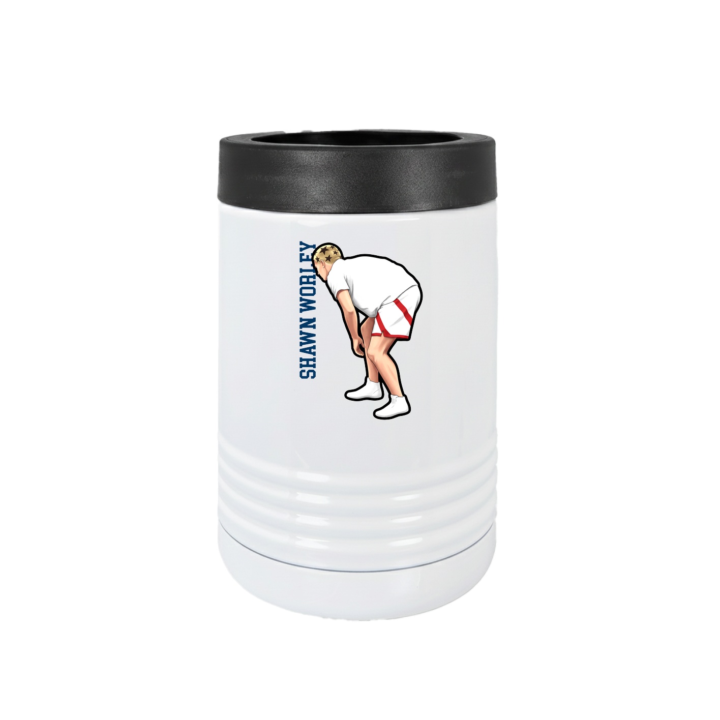 Beverage Holder — Name Vertical in White