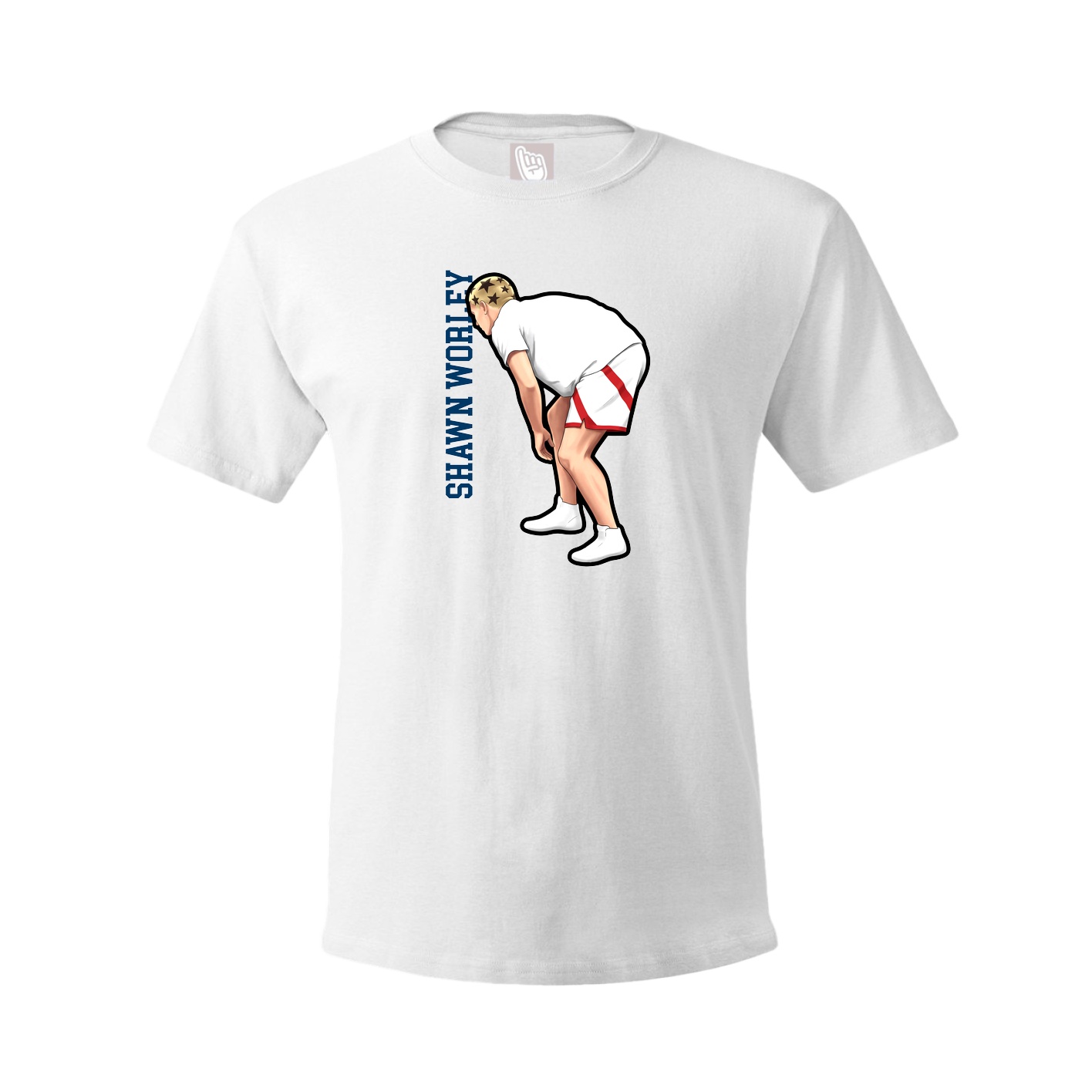Youth Tee — Name Vertical in White