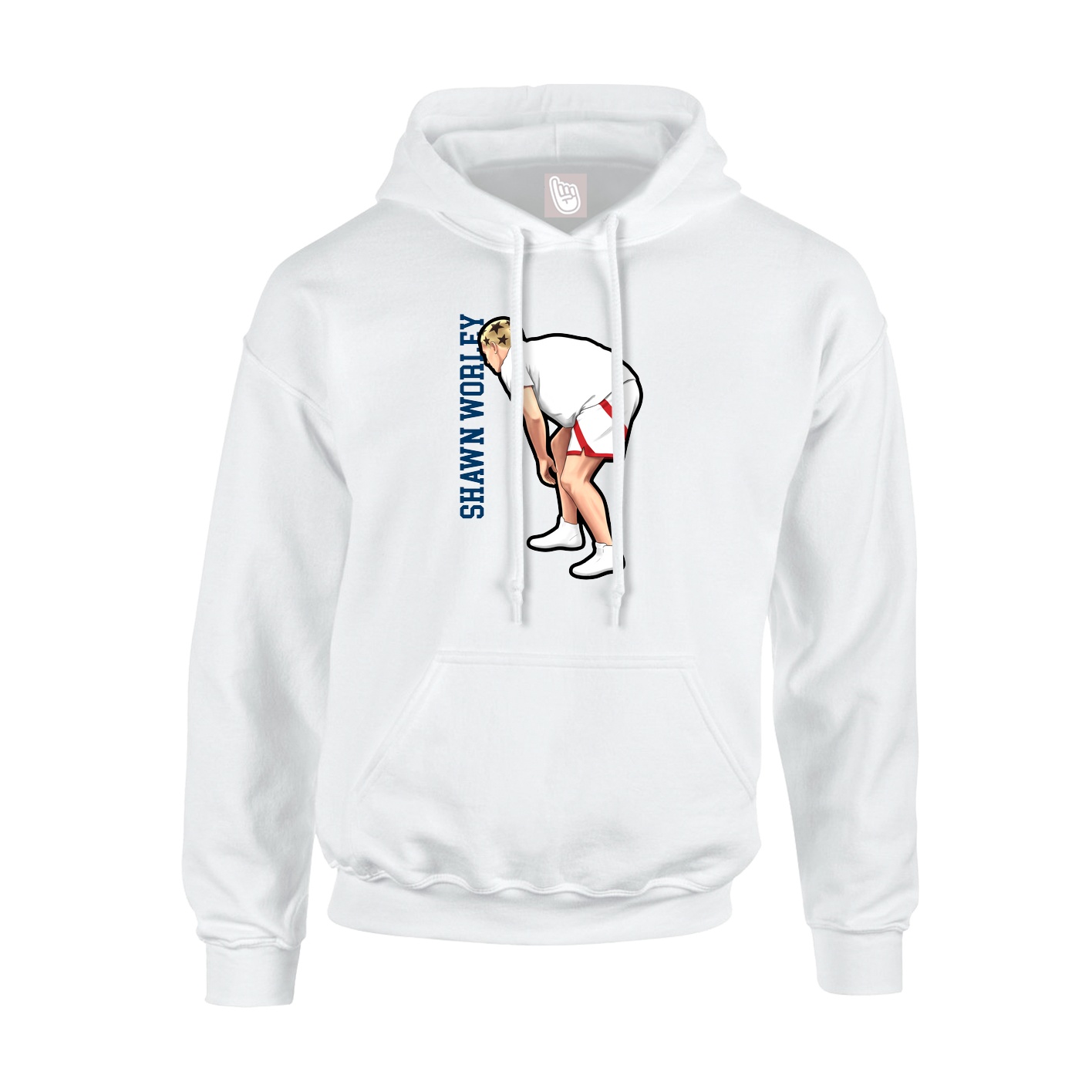Hoodie — Name Vertical in White
