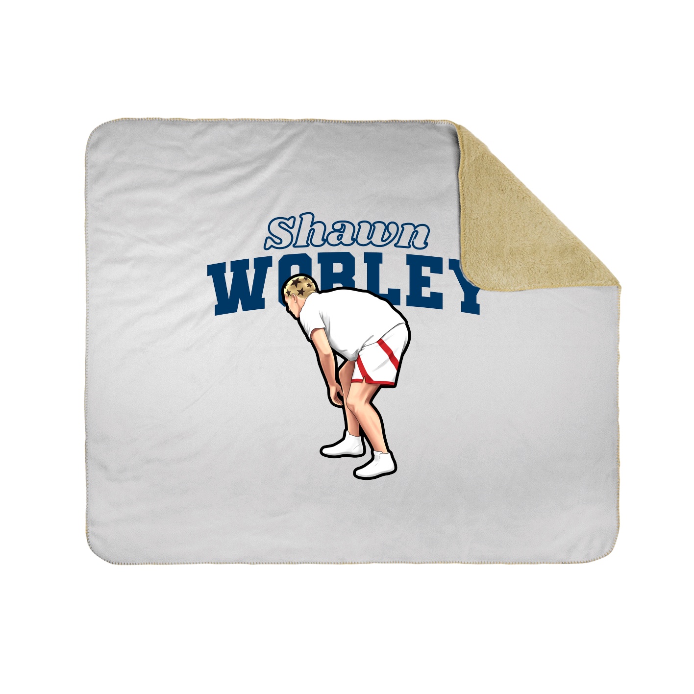 Throw Blanket — Name Arch in White