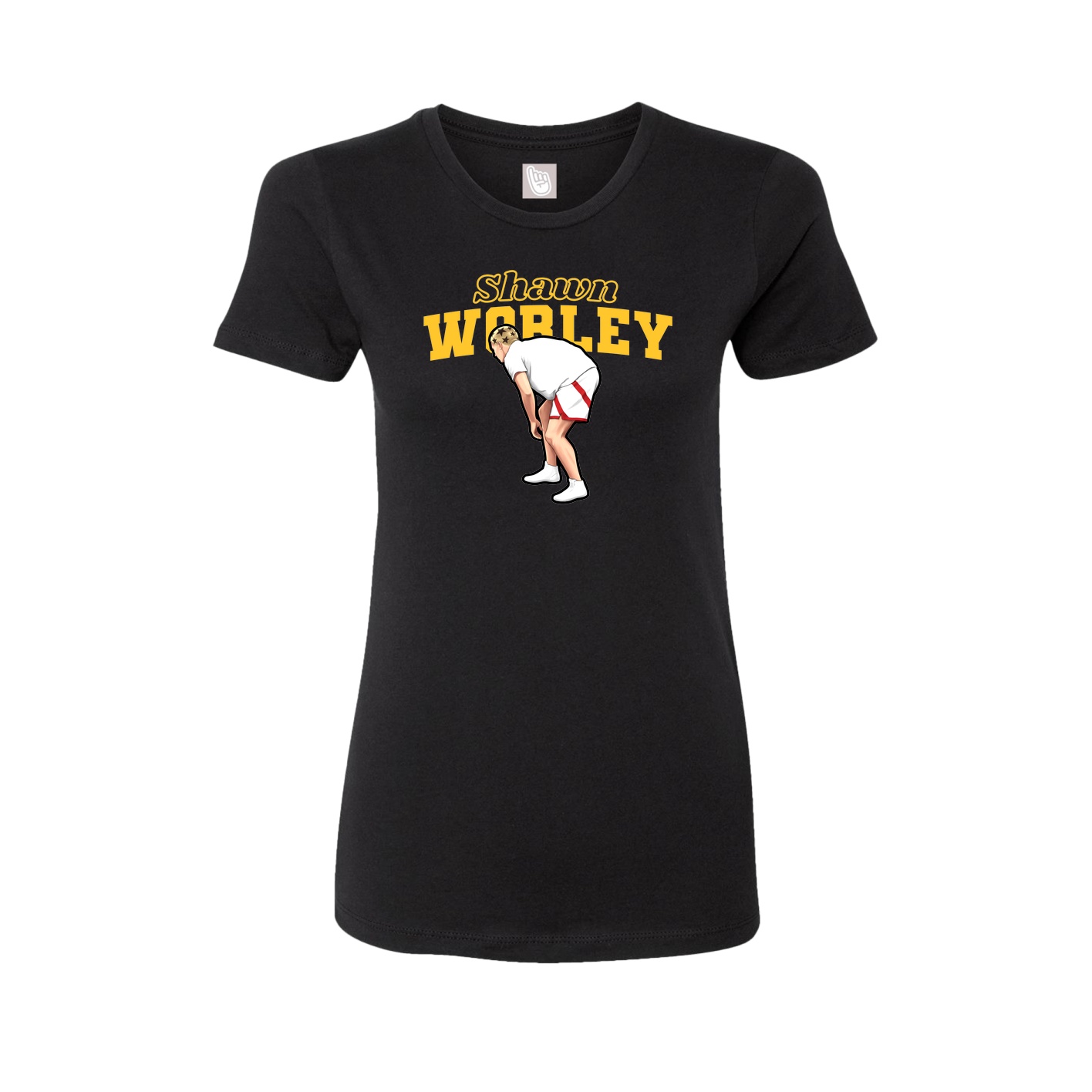 Fitted Women's Tee — Name Arch in Black