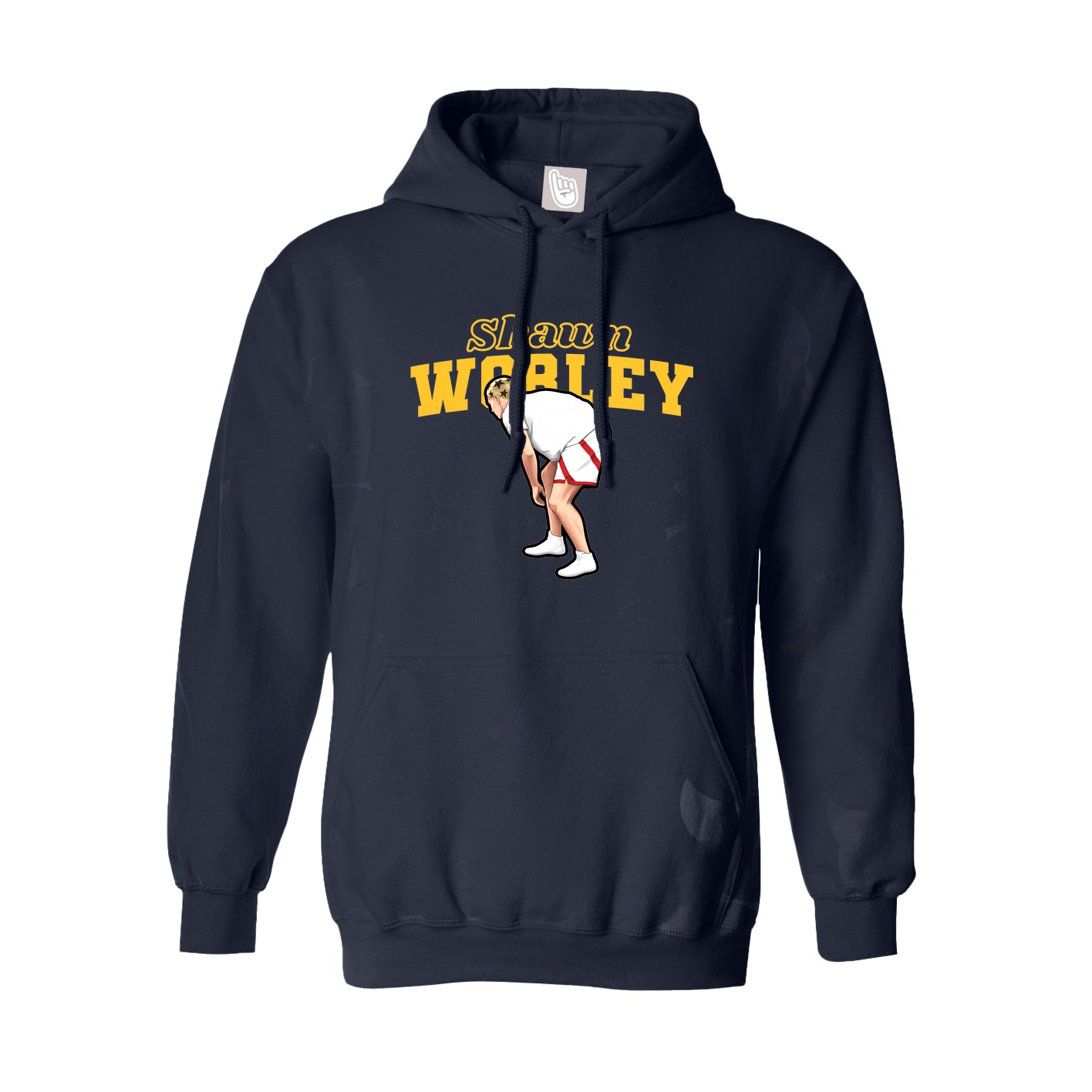 Youth Hoodie — Name Arch in Navy