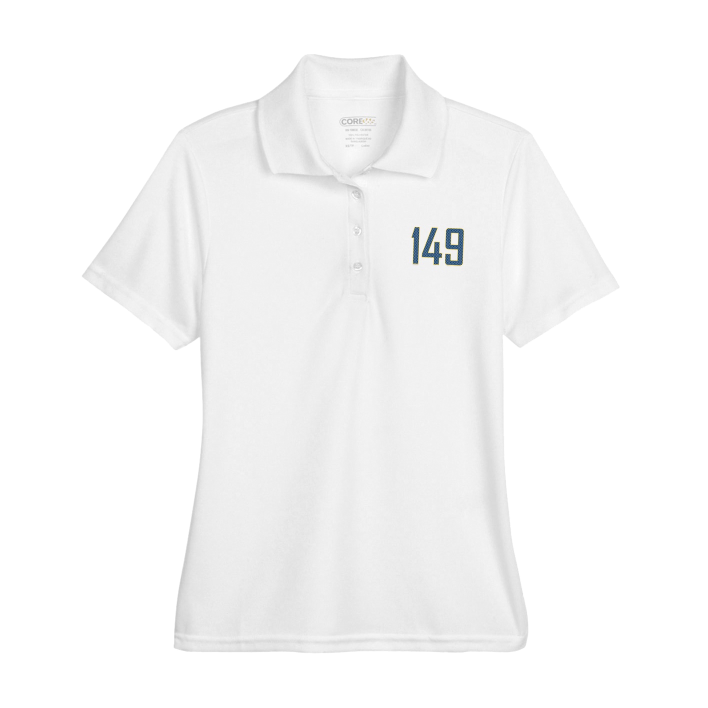 Womens Performance Polo — Front Shirsy in White