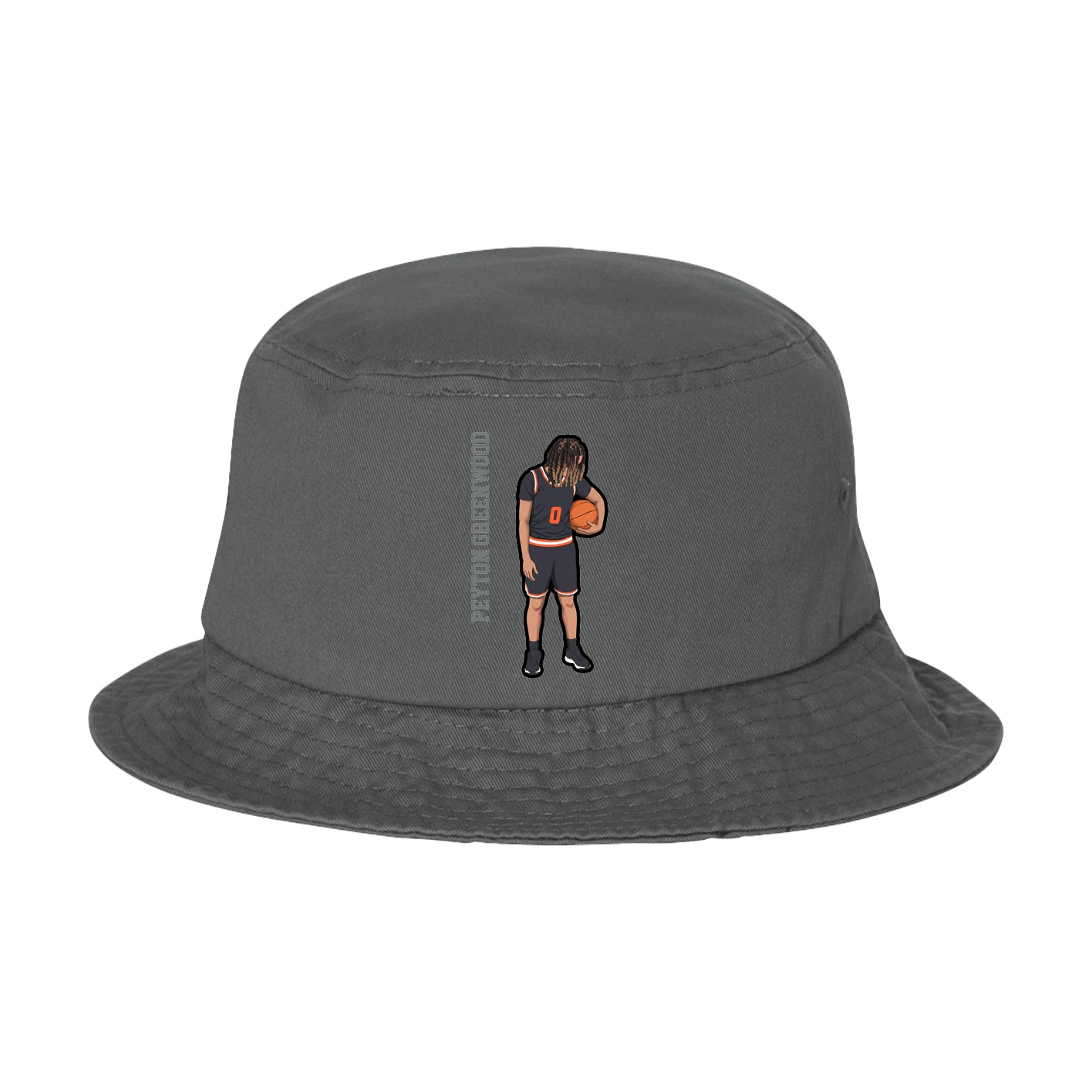 Bucket Cap — Name Vertical in Grey