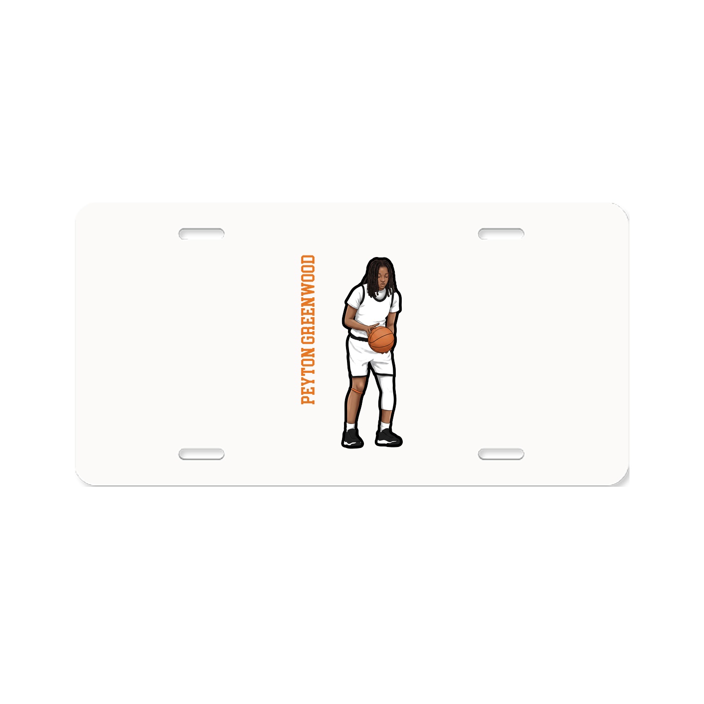 License Plate — Name Vertical in Classic