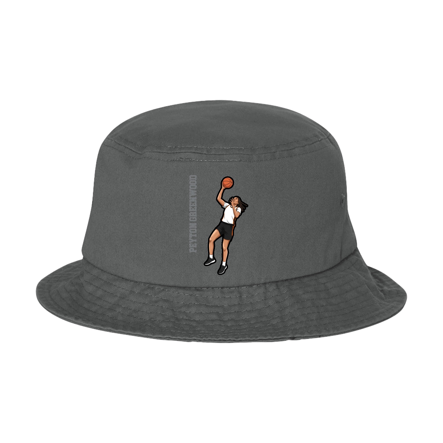 Bucket Cap — Name Vertical in Grey