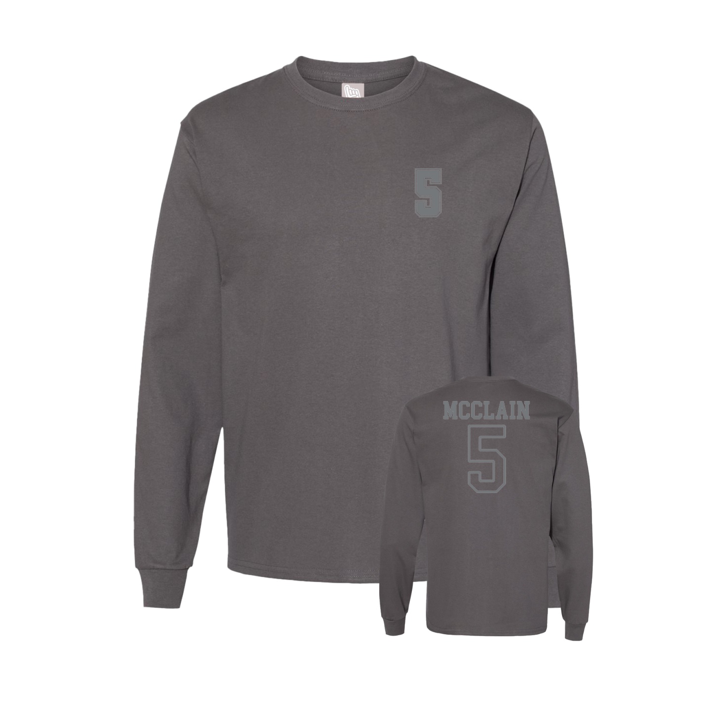 Long Sleeve Tee — Chest Back in Grey