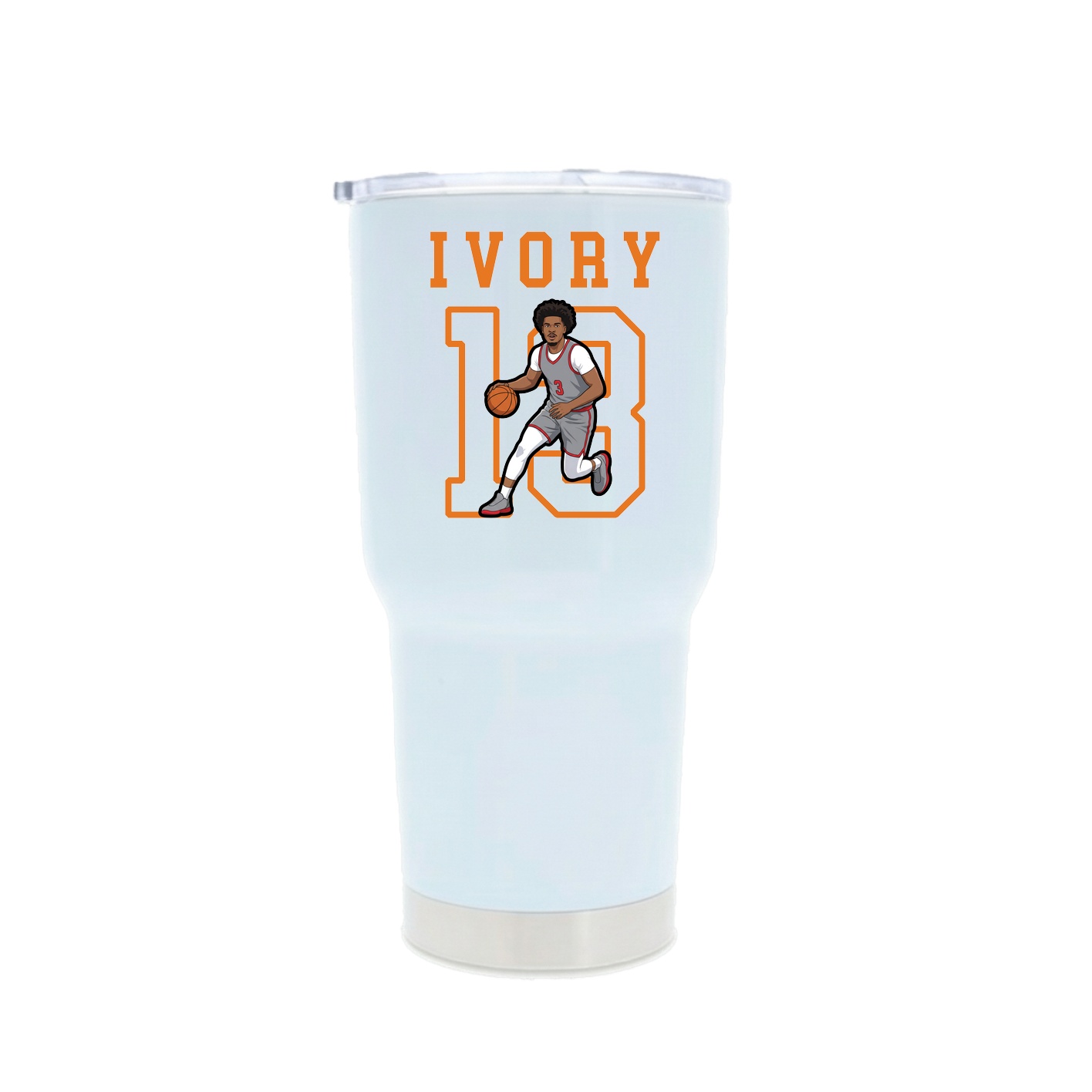 30oz Stainless Steel Tumbler — Shirsey in White