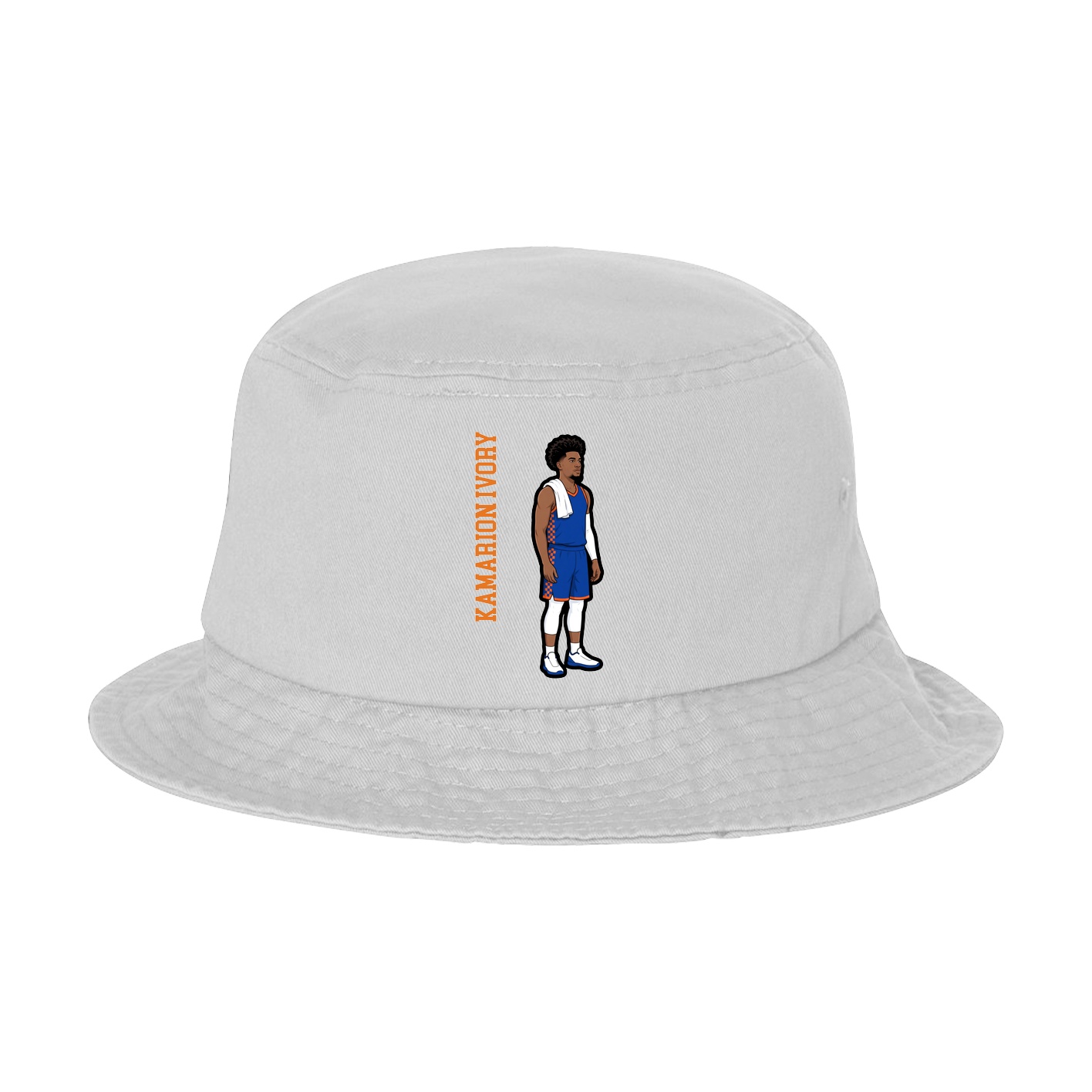 Bucket Cap — Name Vertical in White