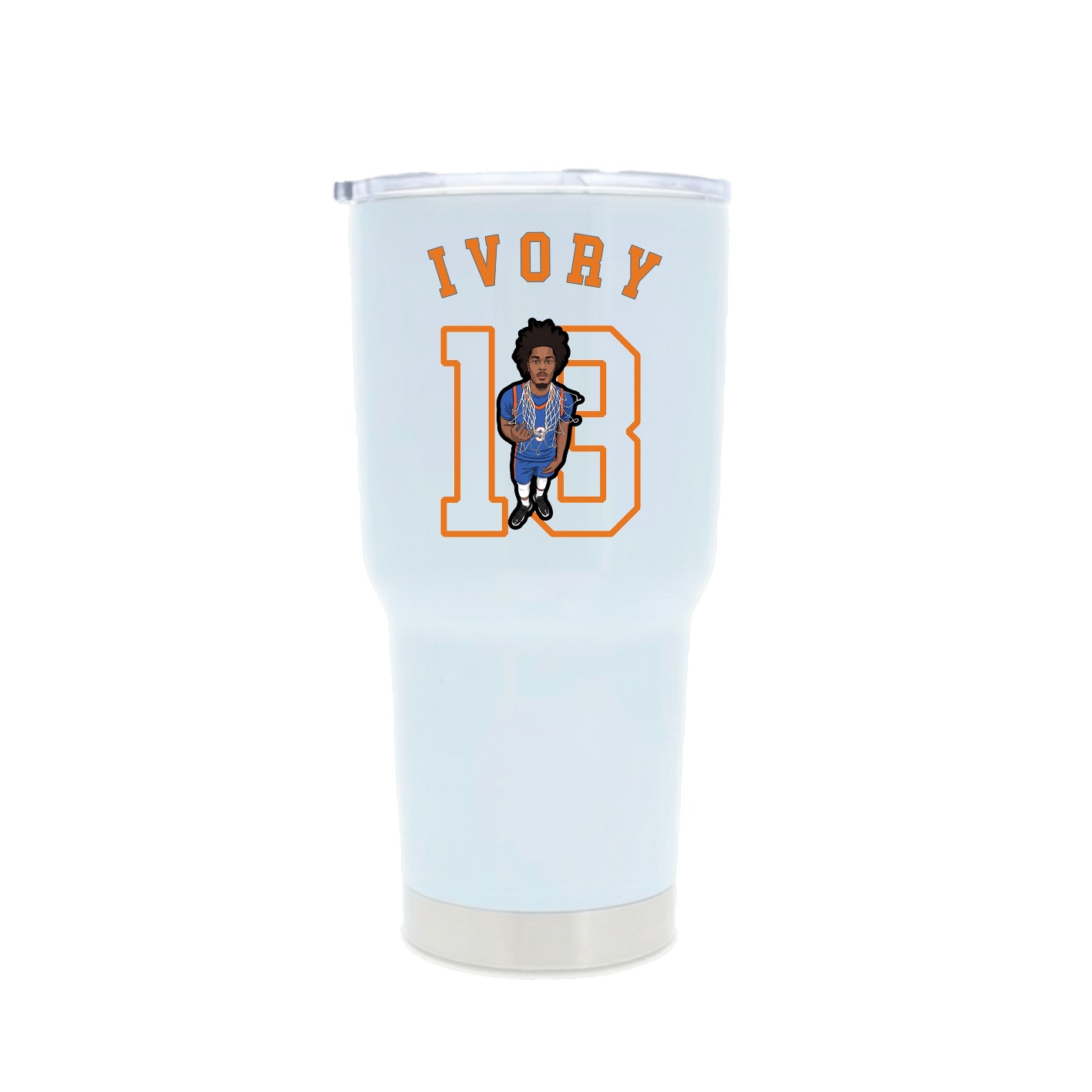 30oz Stainless Steel Tumbler — Shirsey Arch in White
