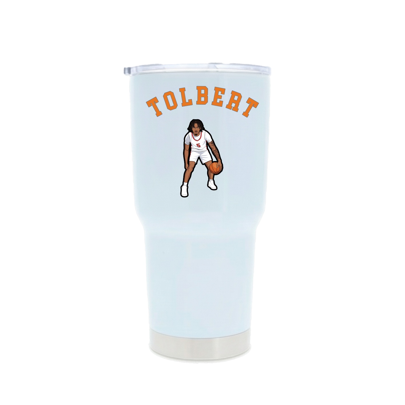30oz Stainless Steel Tumbler — Shirsey Arch in White