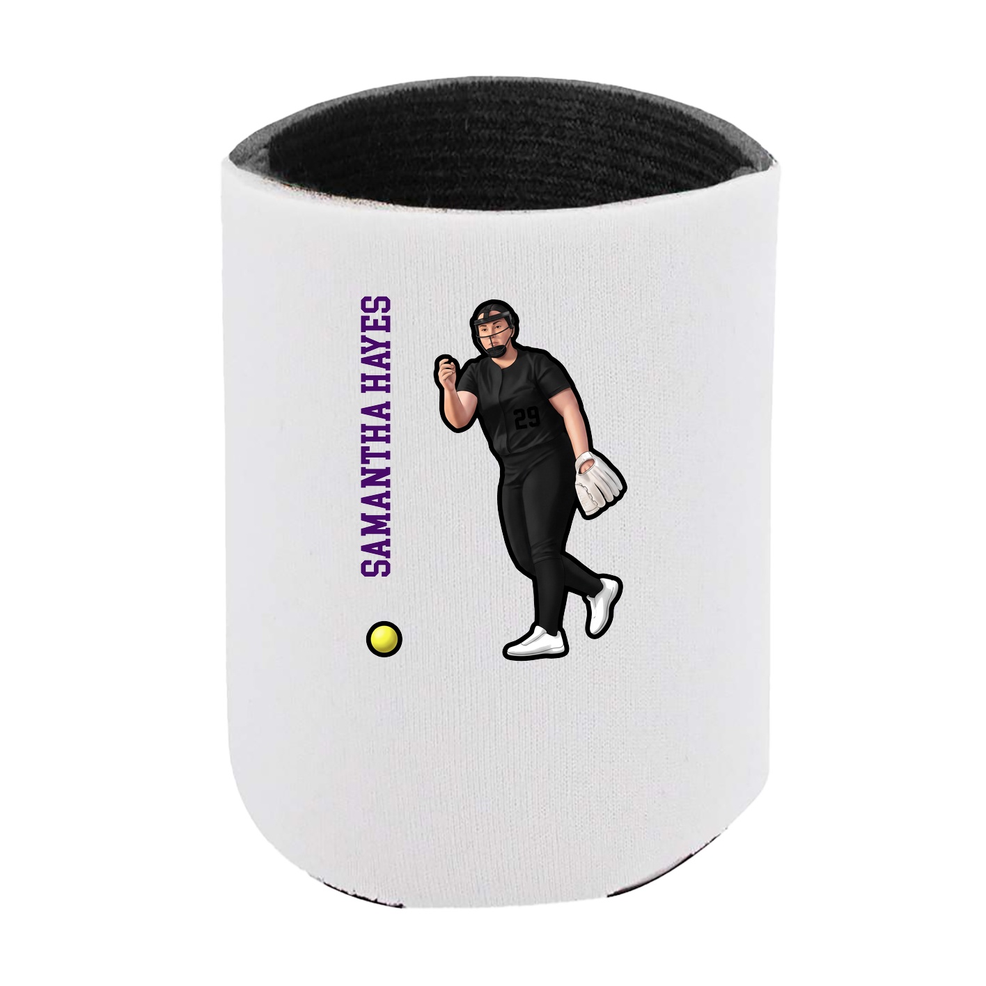 Can Holder — Name Vertical in White