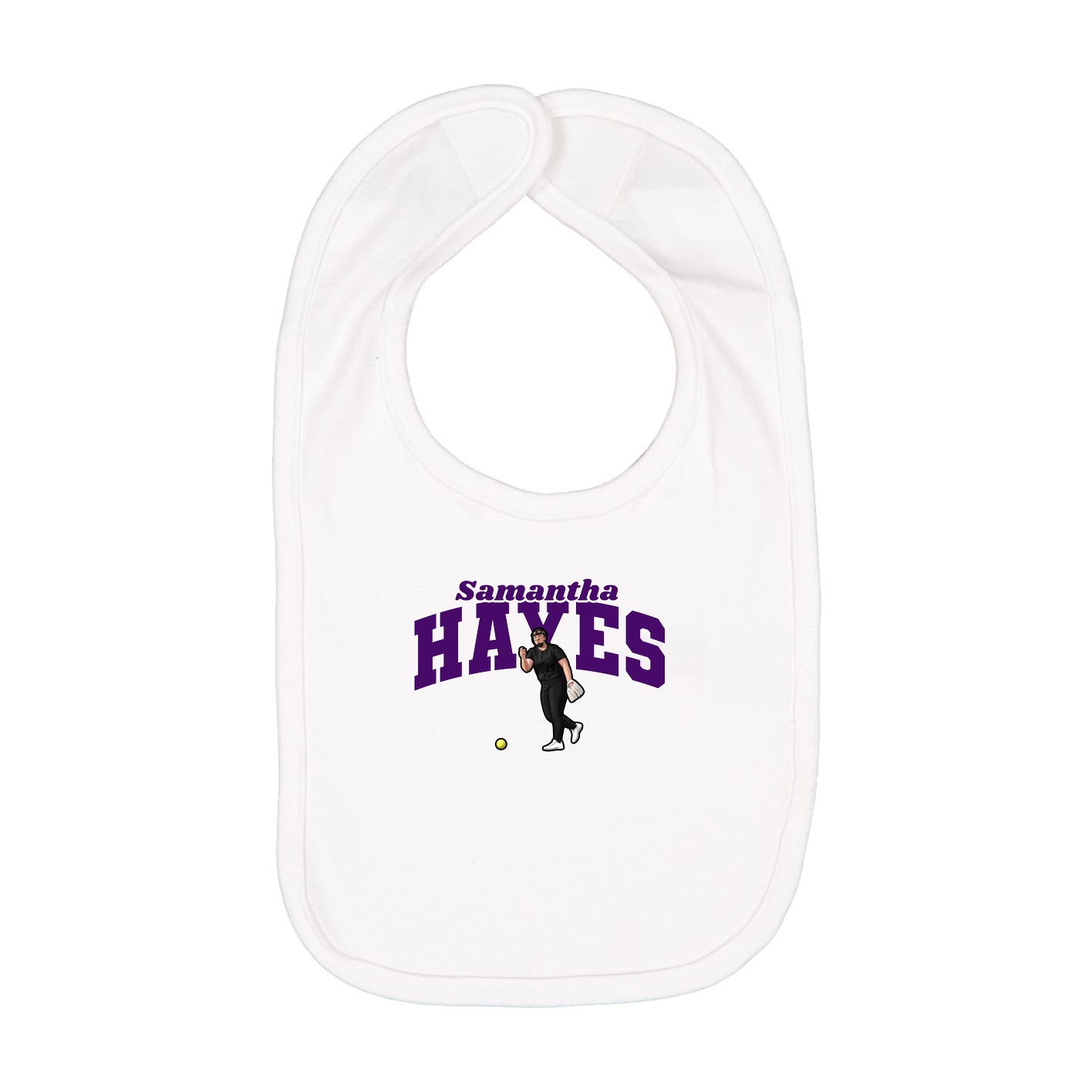 Infant Bib — Signature Arch in White