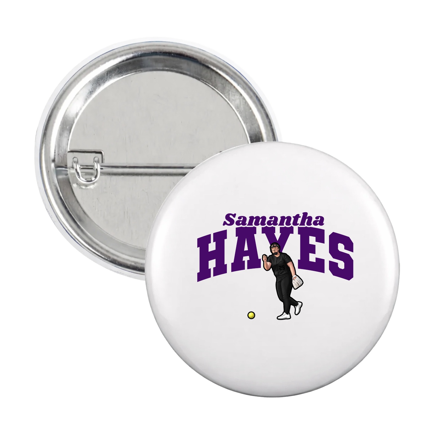Game Day Button — Signature Arch in White