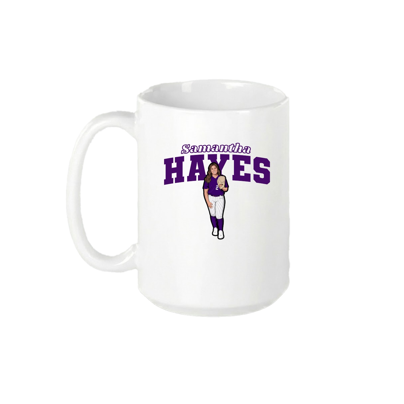 15oz Coffee Mug — Name Arch in White