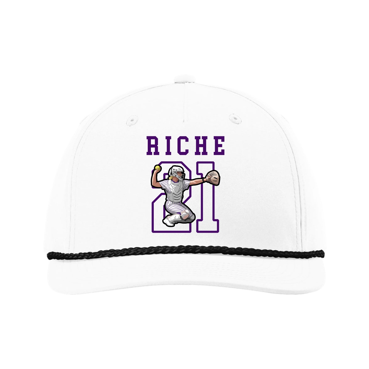 Five-Panel Classic Rope Cap — Shirsey in White