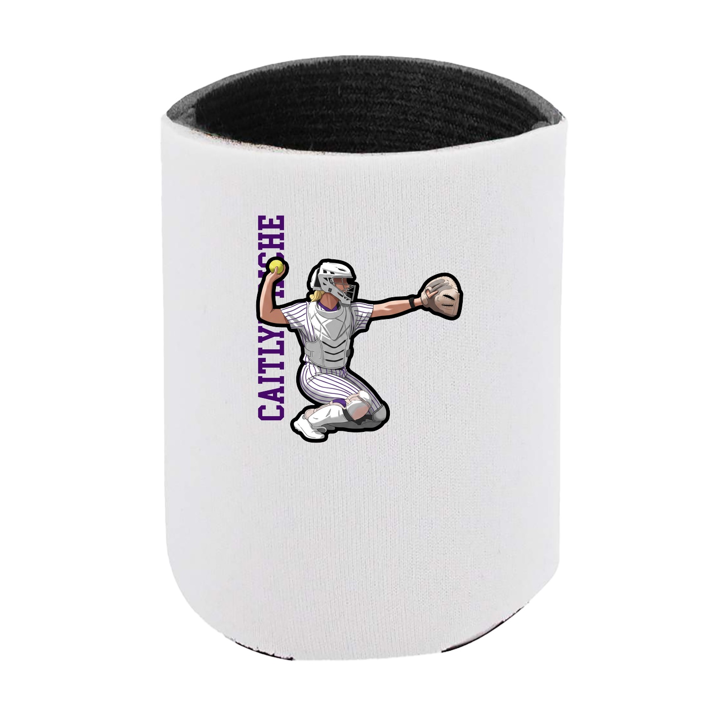 Can Holder — Name Vertical in White