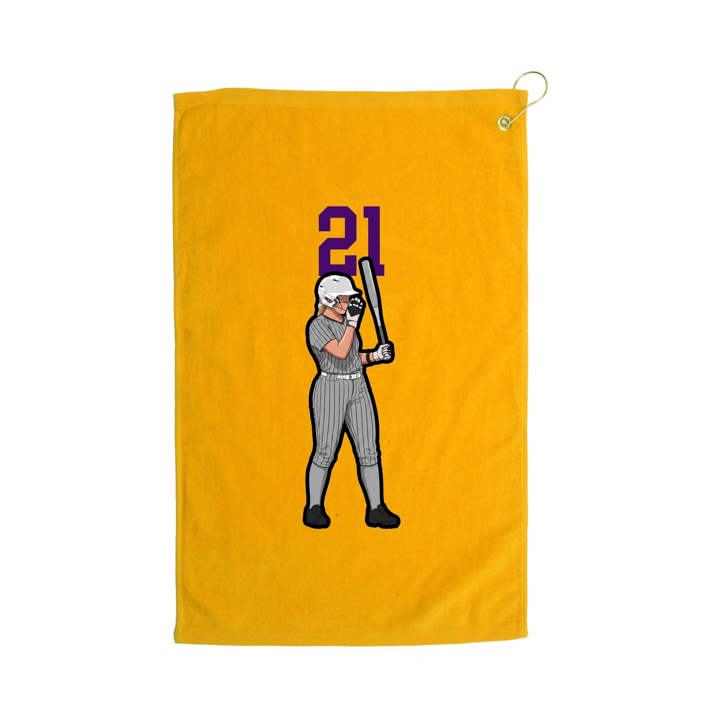 Golf Towel — Number Top in Gold
