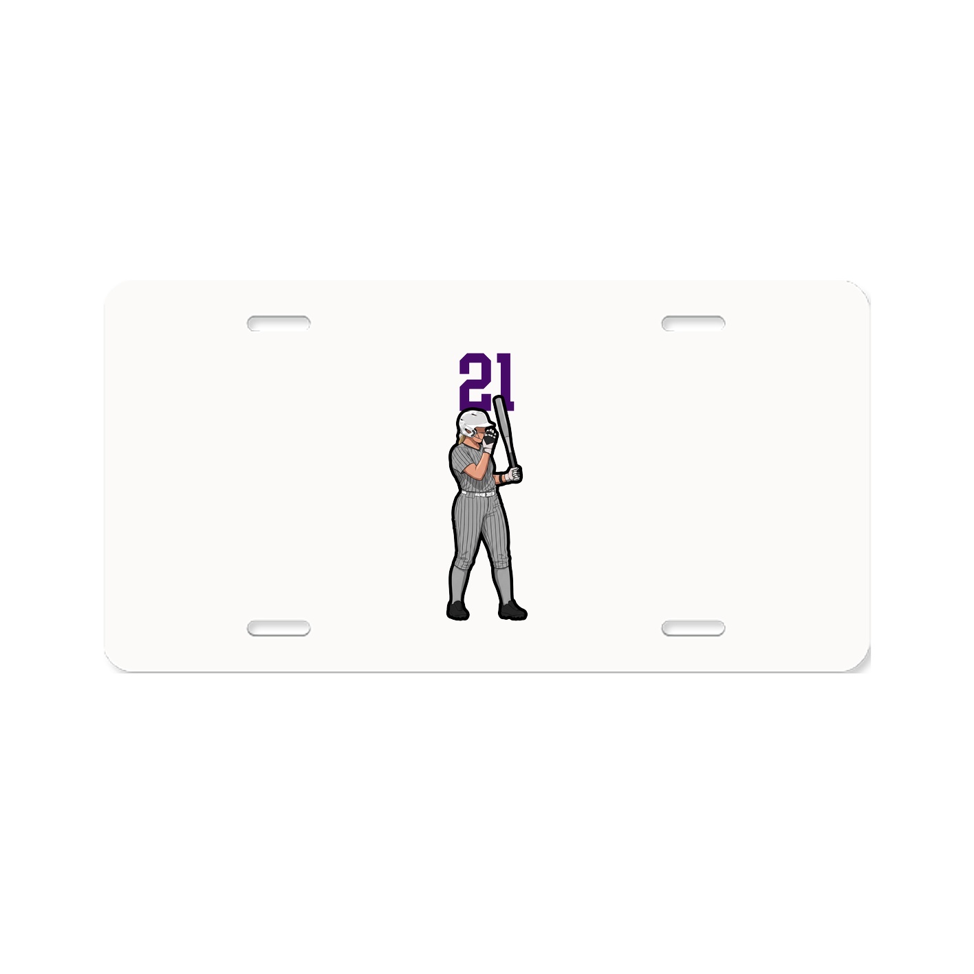 License Plate — Number Top in Classic