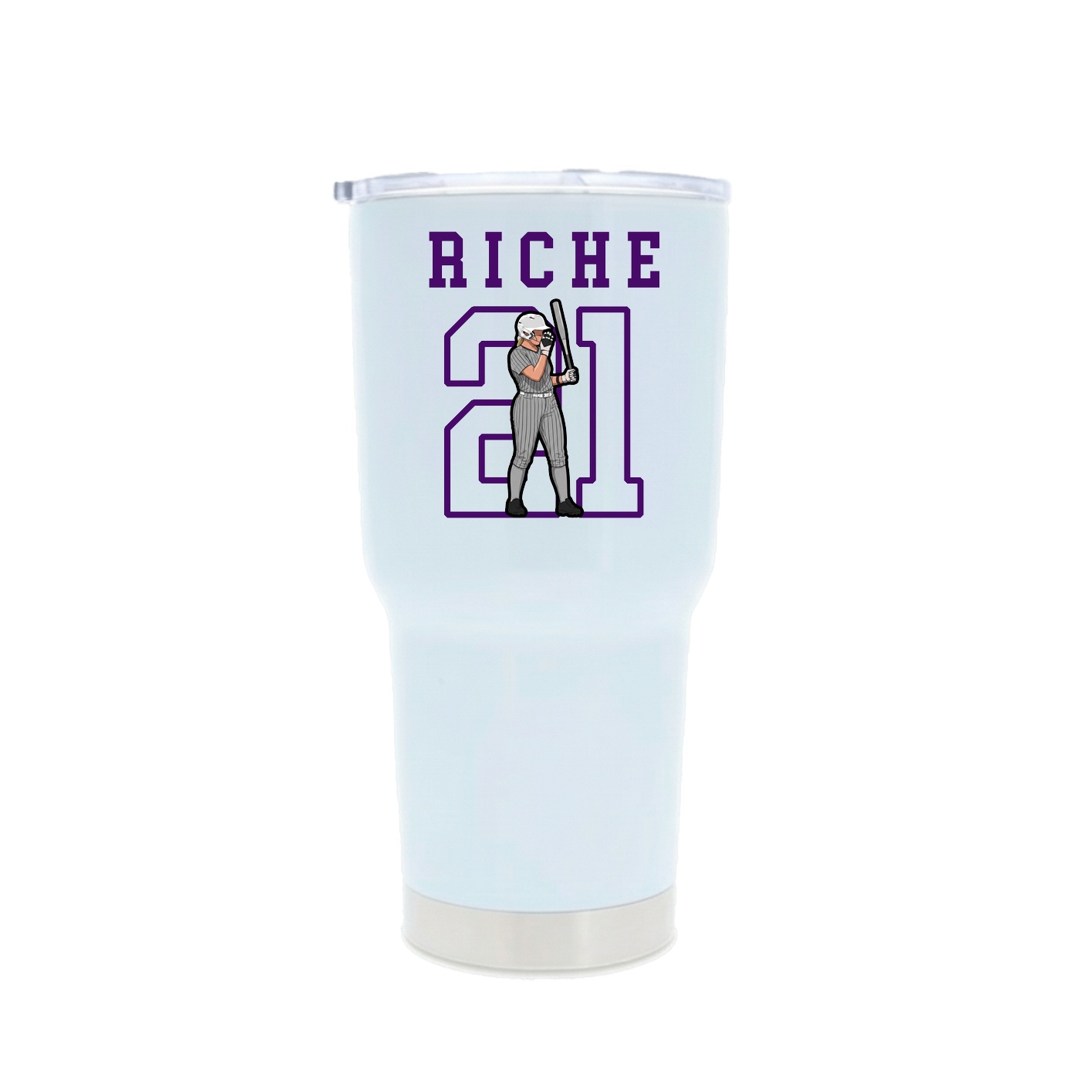 30oz Stainless Steel Tumbler — Shirsey in White