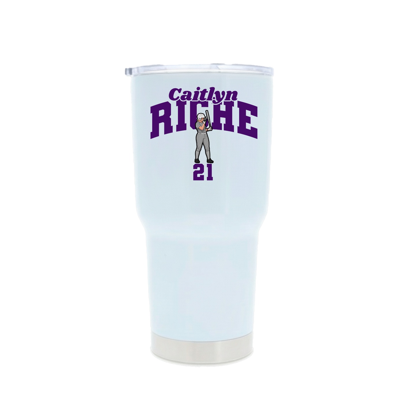 30oz Stainless Steel Tumbler — Signature Arch in White
