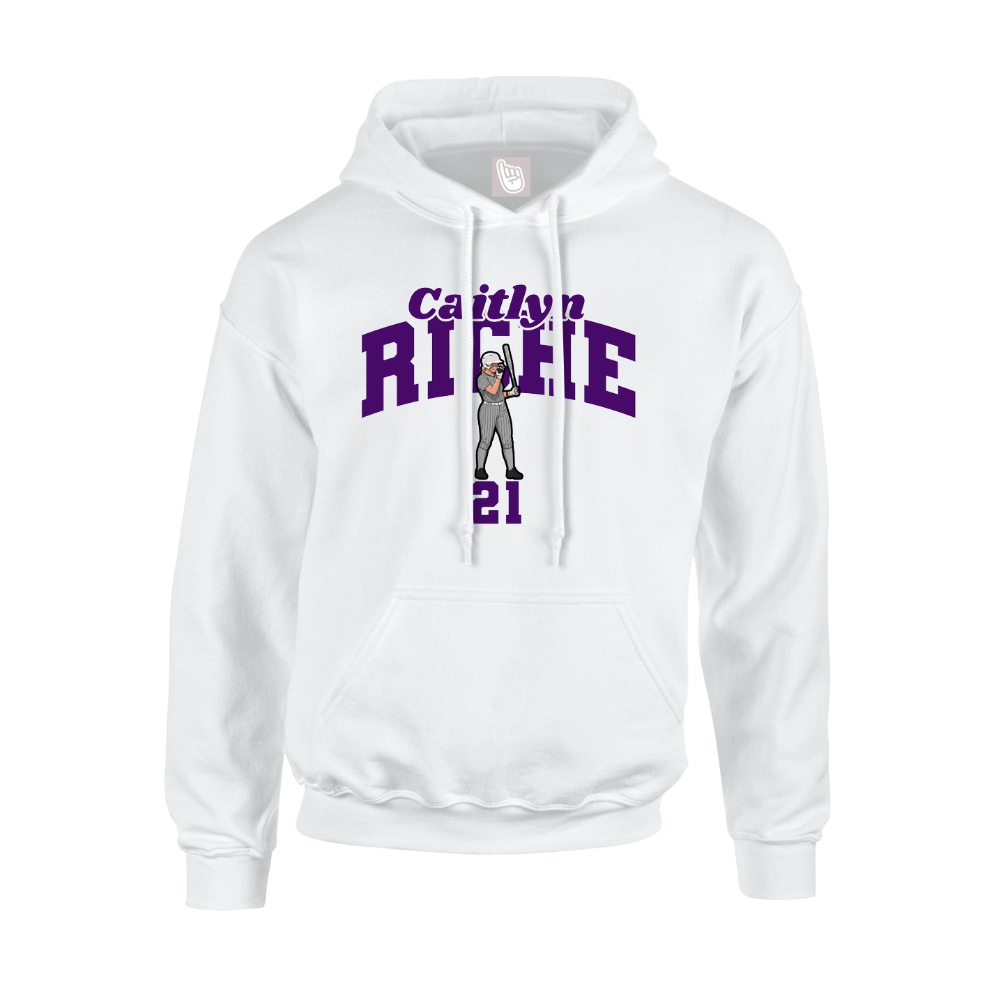 Hoodie — Signature Arch in White