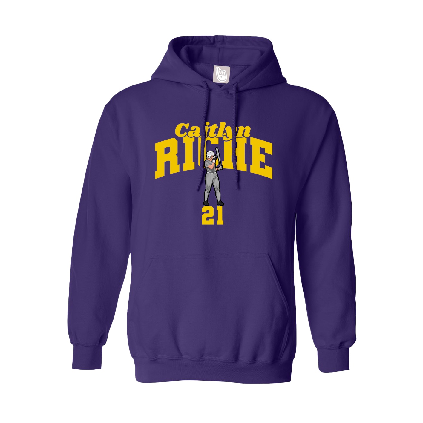 Youth Hoodie — Signature Arch in Purple