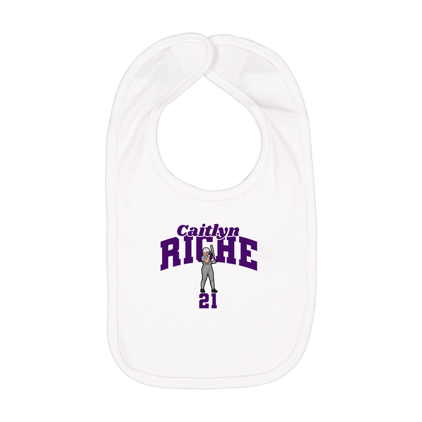 Infant Bib — Signature Arch in White