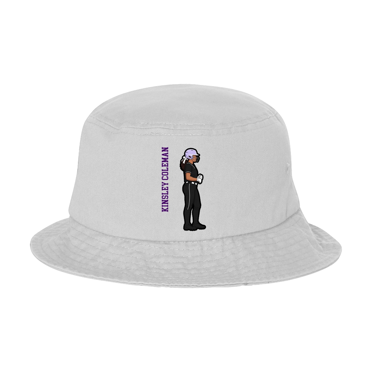 Bucket Cap — Name Vertical in White