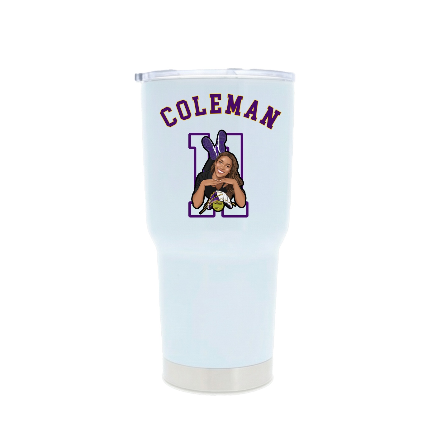 30oz Stainless Steel Tumbler — Shirsey Arch in White