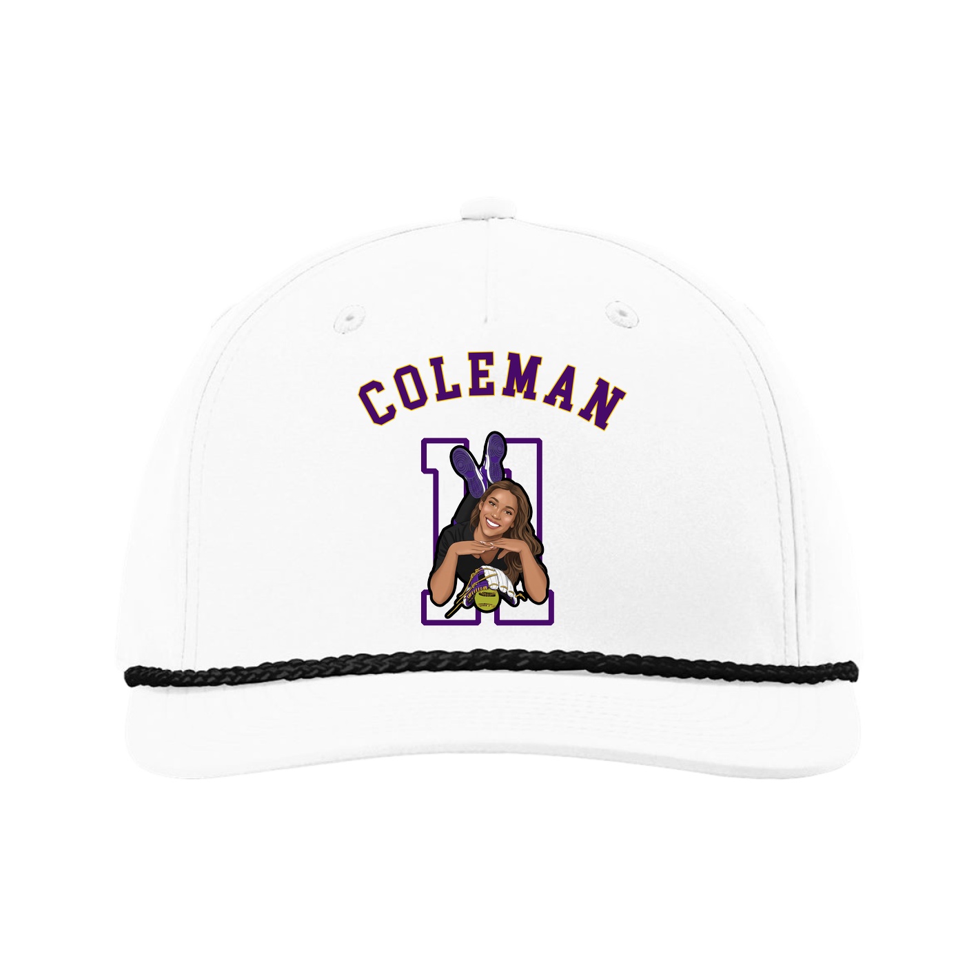 Five-Panel Classic Rope Cap — Shirsey Arch in White