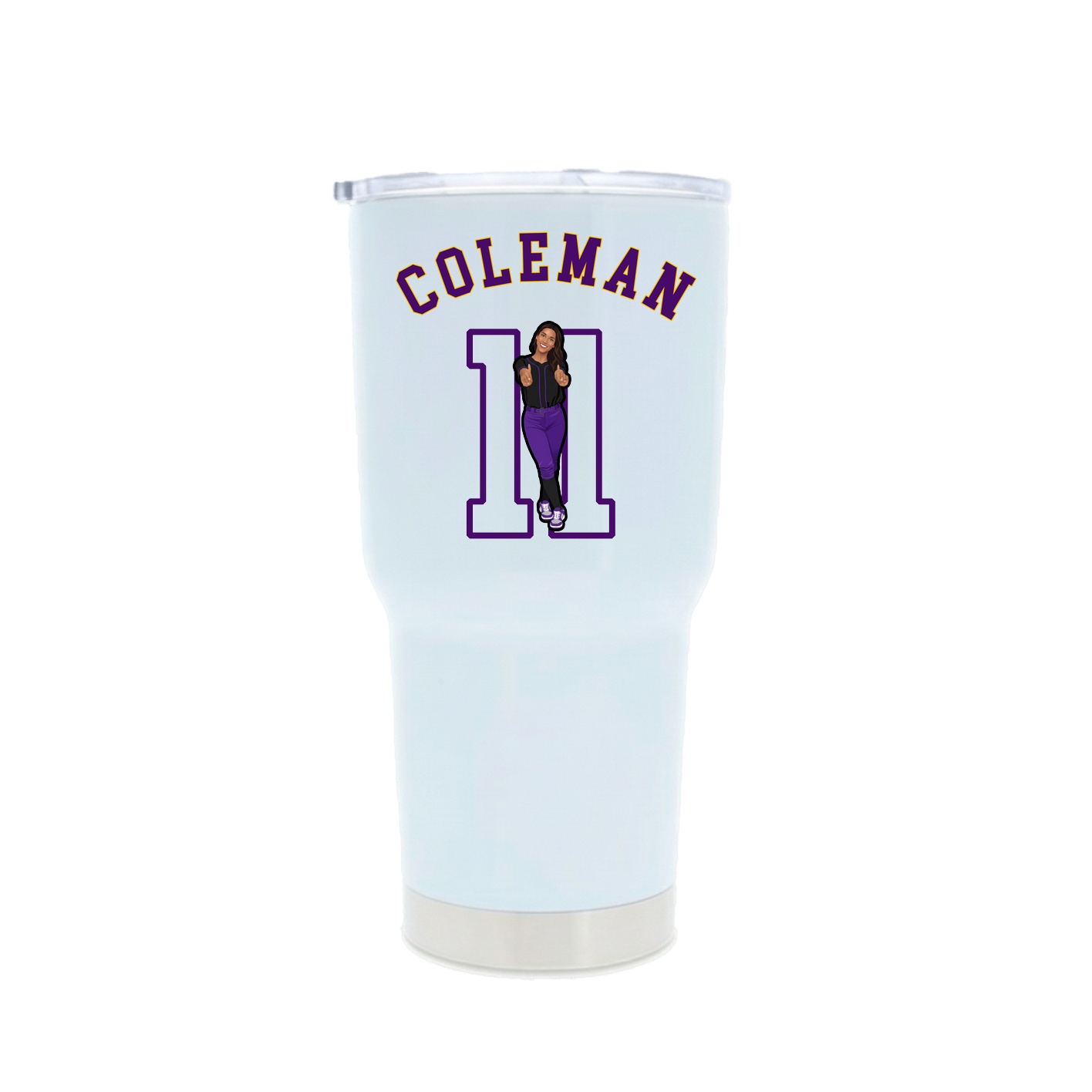 30oz Stainless Steel Tumbler — Shirsey Arch in White