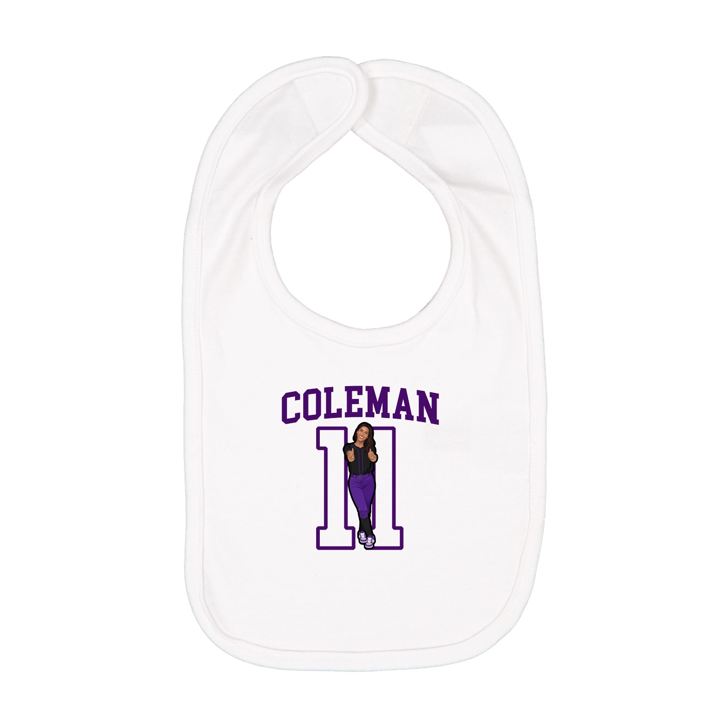 Infant Bib — Shirsey in White