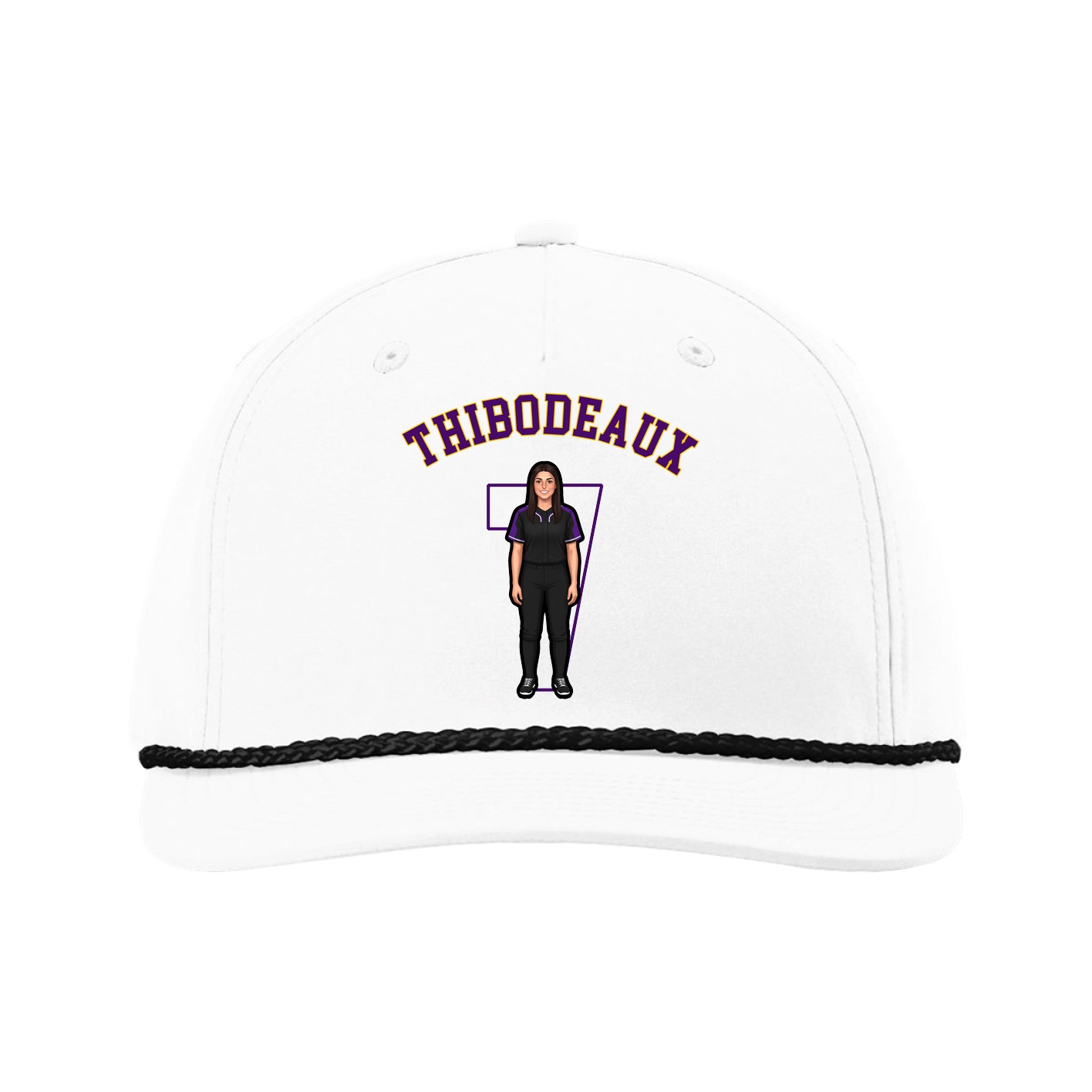 Five-Panel Classic Rope Cap — Shirsey Arch in White