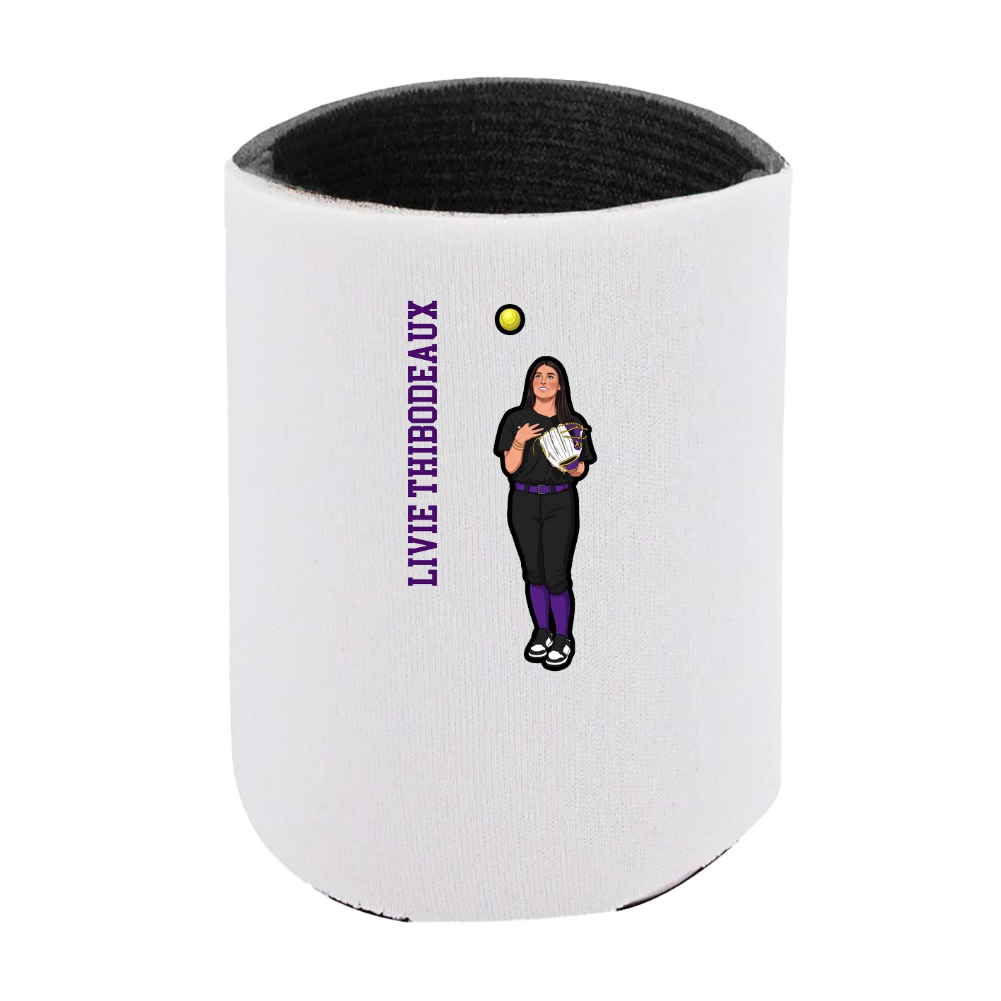 Can Holder — Name Vertical in White